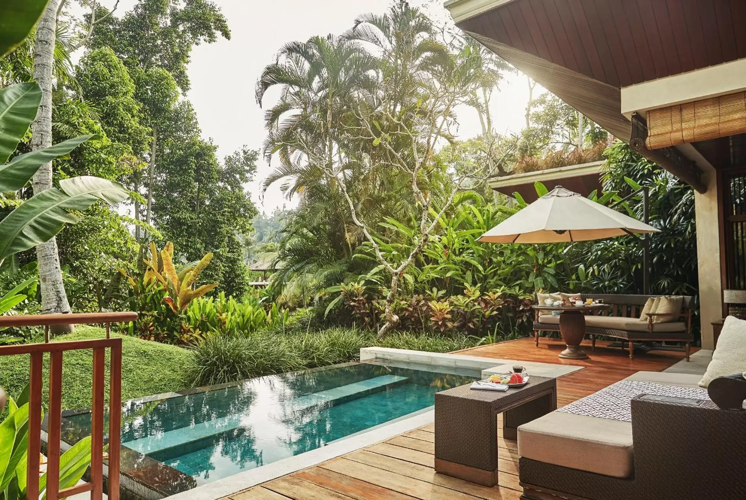 Balcony/Terrace, Swimming Pool in Four Seasons Resort Bali at Sayan