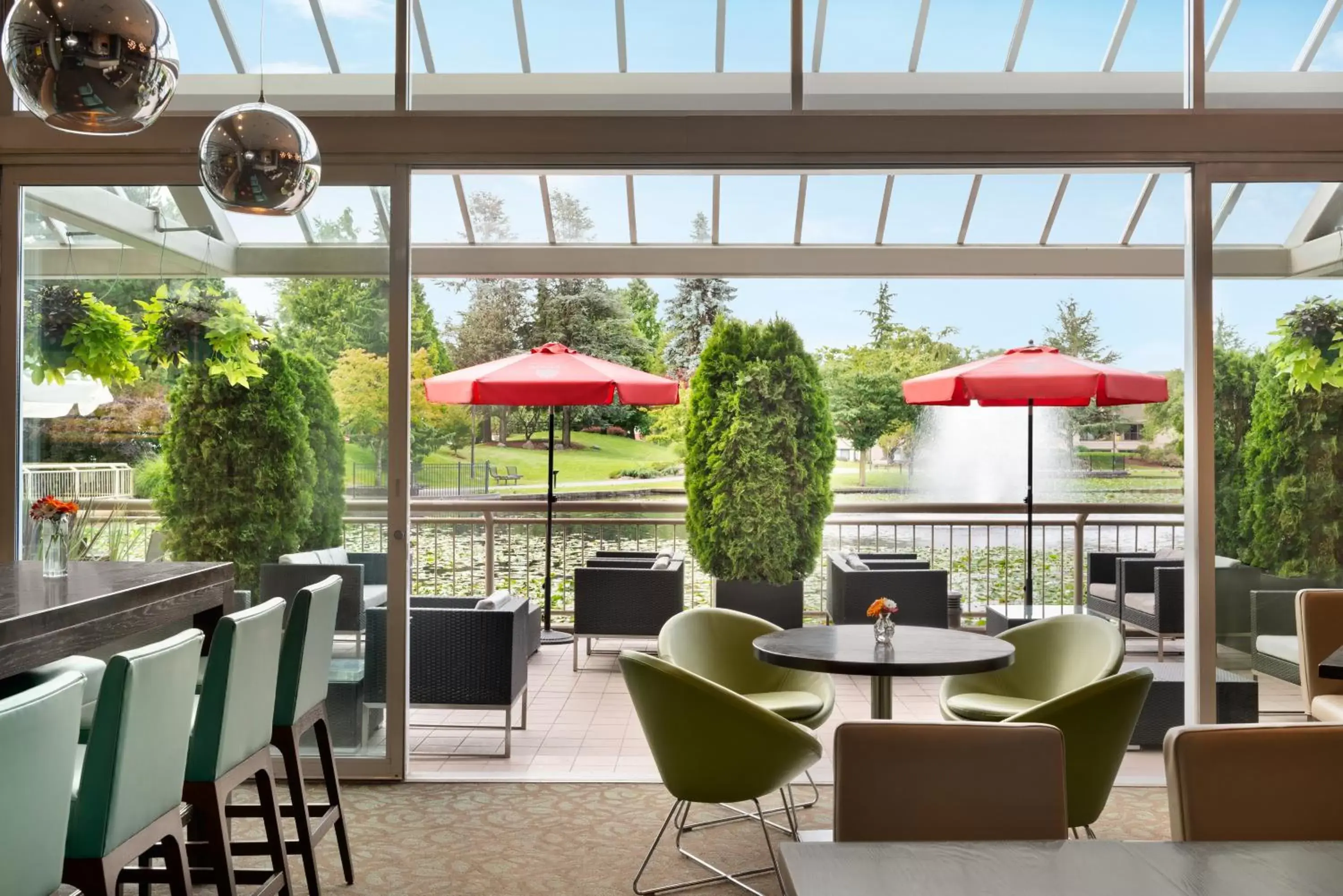 Patio in Coast Chilliwack Hotel by APA