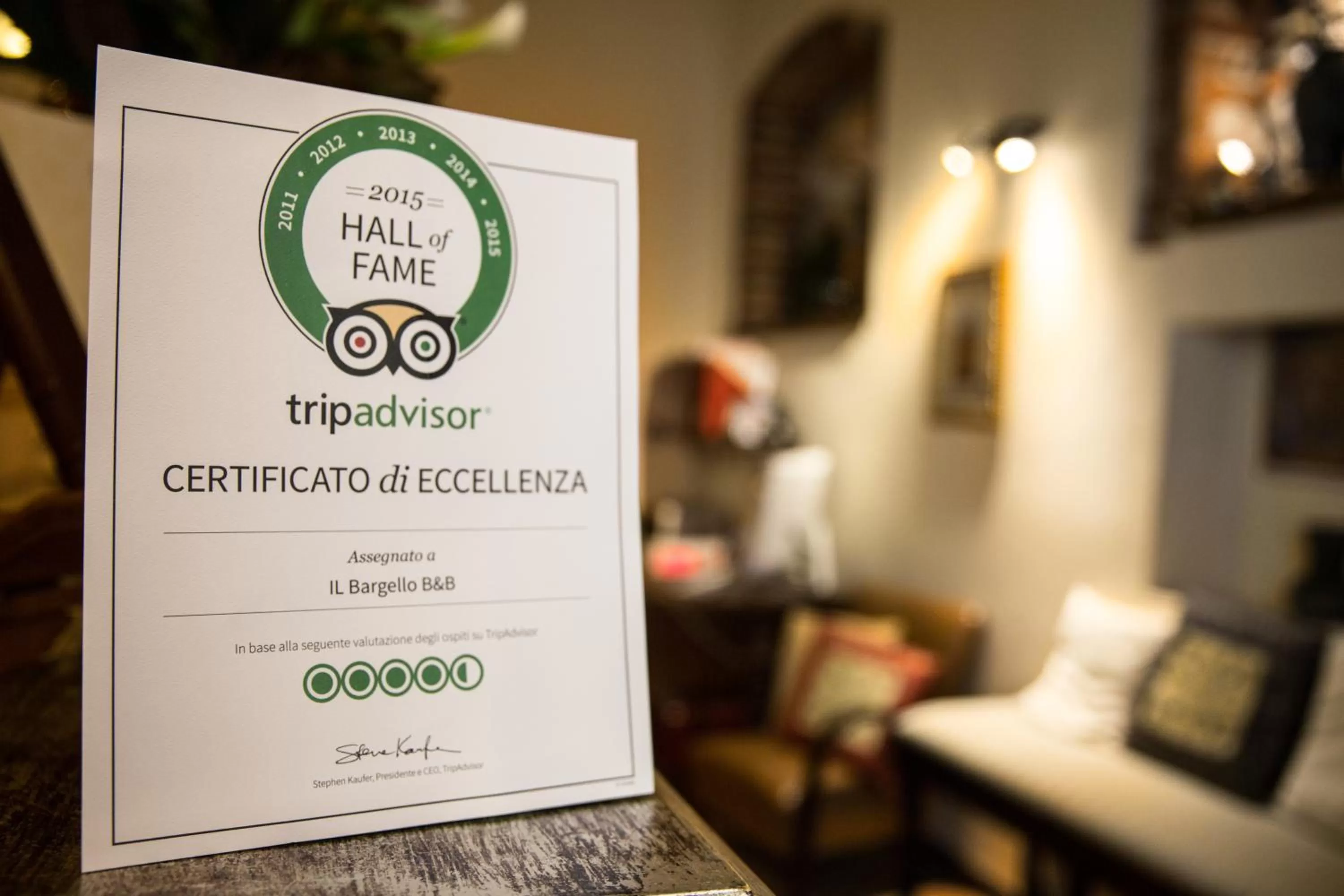 Certificate/Award, Bed in Bed & Breakfast Il Bargello