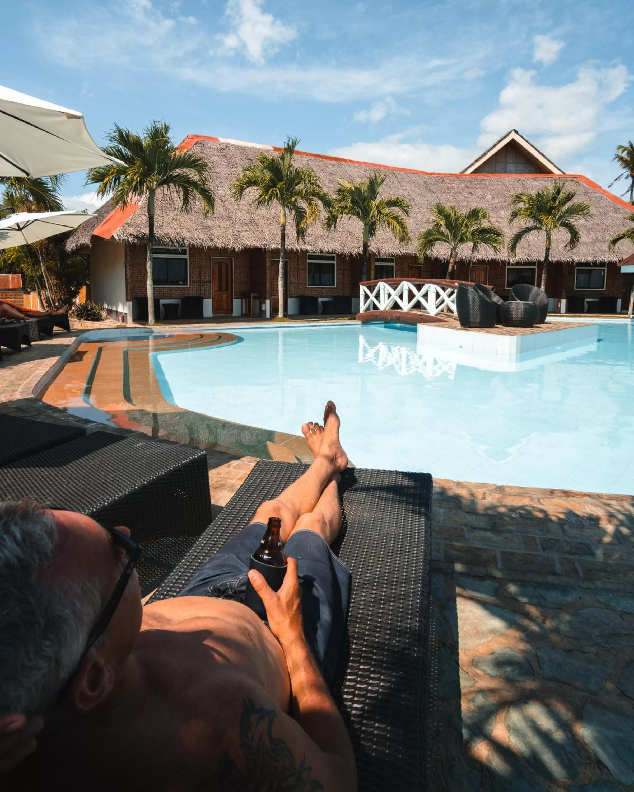 People in Cliffside Resort