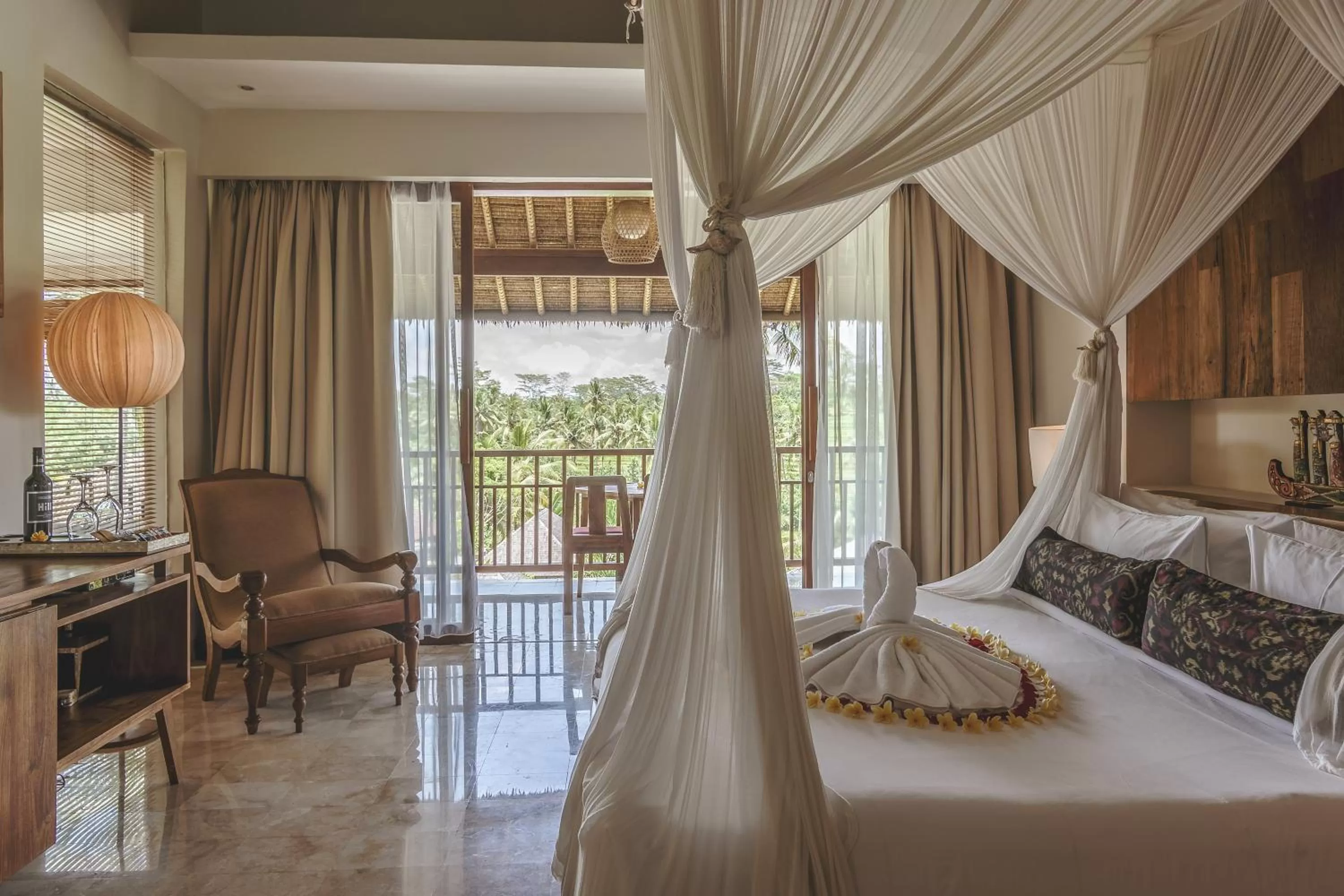 View (from property/room), Bed in Puri Sebali Resort