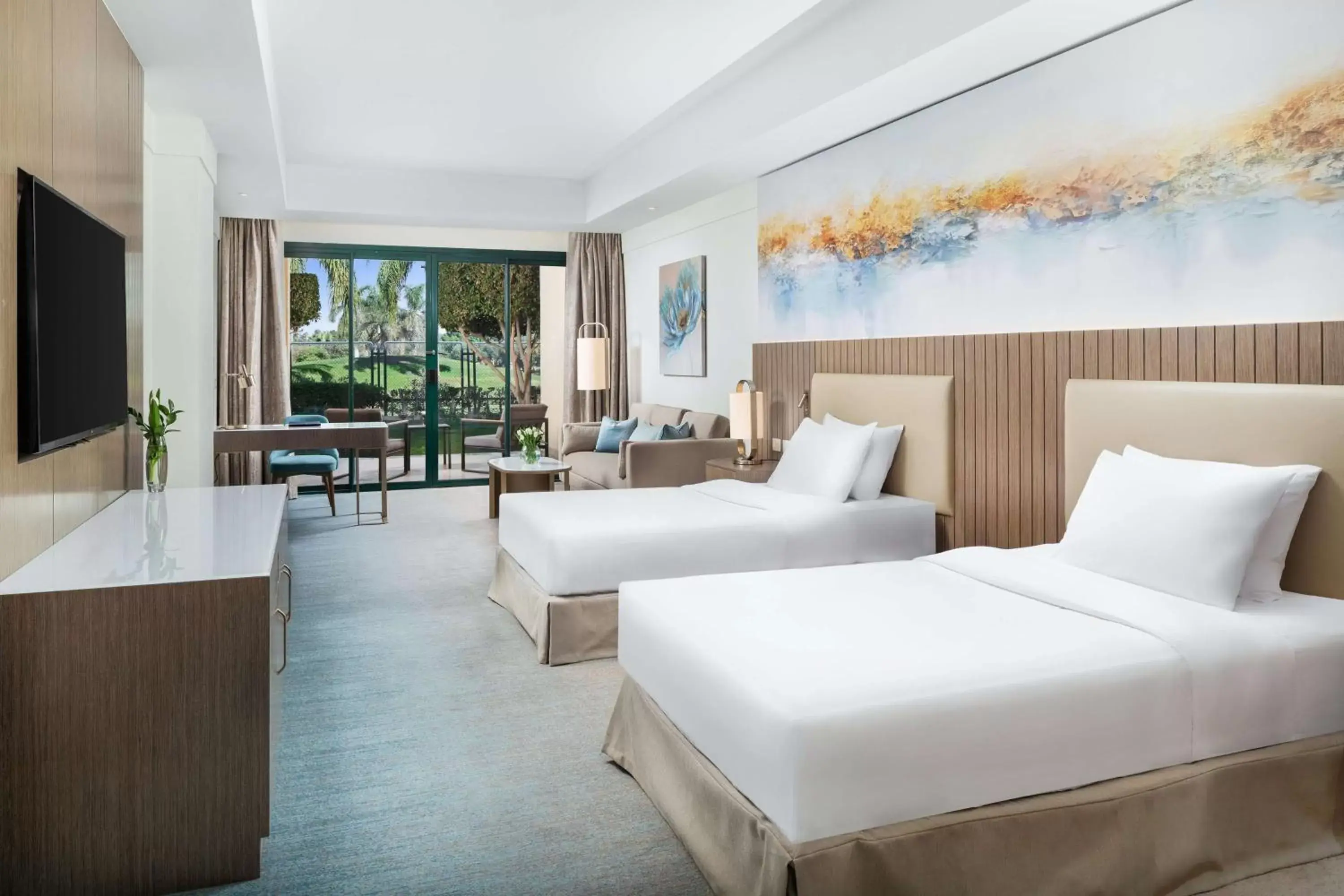 Executive Premier Twin Room in Hilton Pyramids Golf Executive Premier Twin Room in Hilton Pyramids Golf