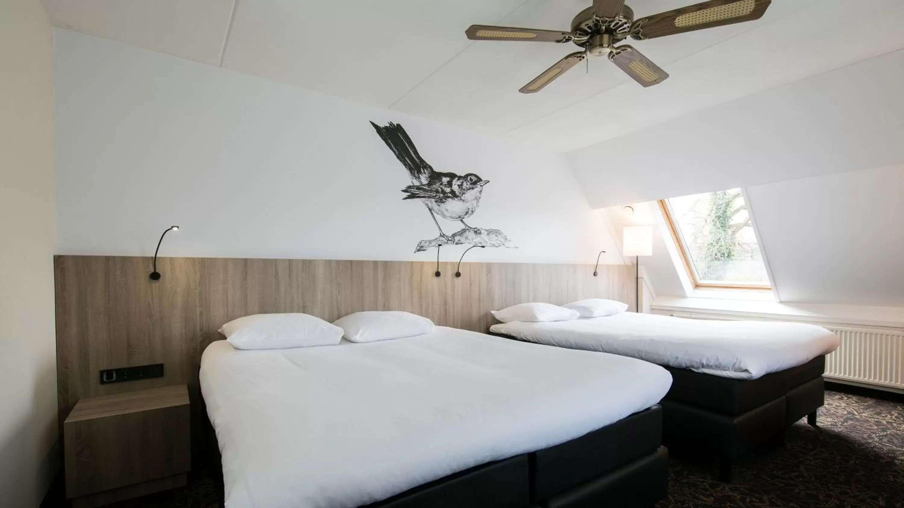 Bedroom, Bed in Fletcher Hotel-Restaurant De Broeierd-Enschede
