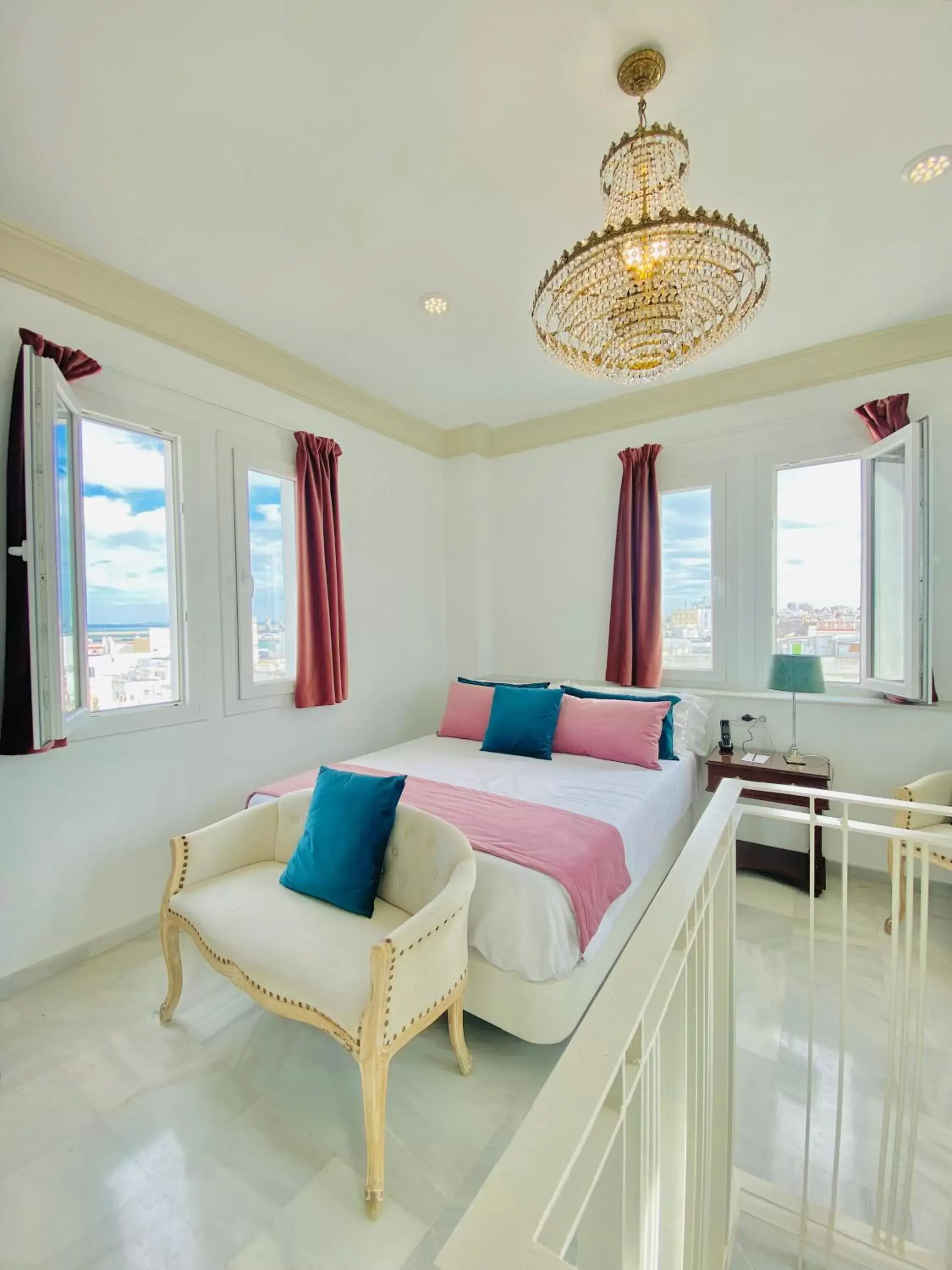 Bedroom, Seating Area in Hotel Las Cortes De Cádiz