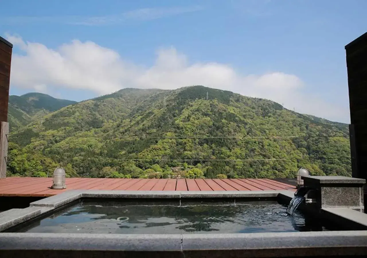 Hot Spring Bath, Swimming Pool in Ryokan Aura Tachibana