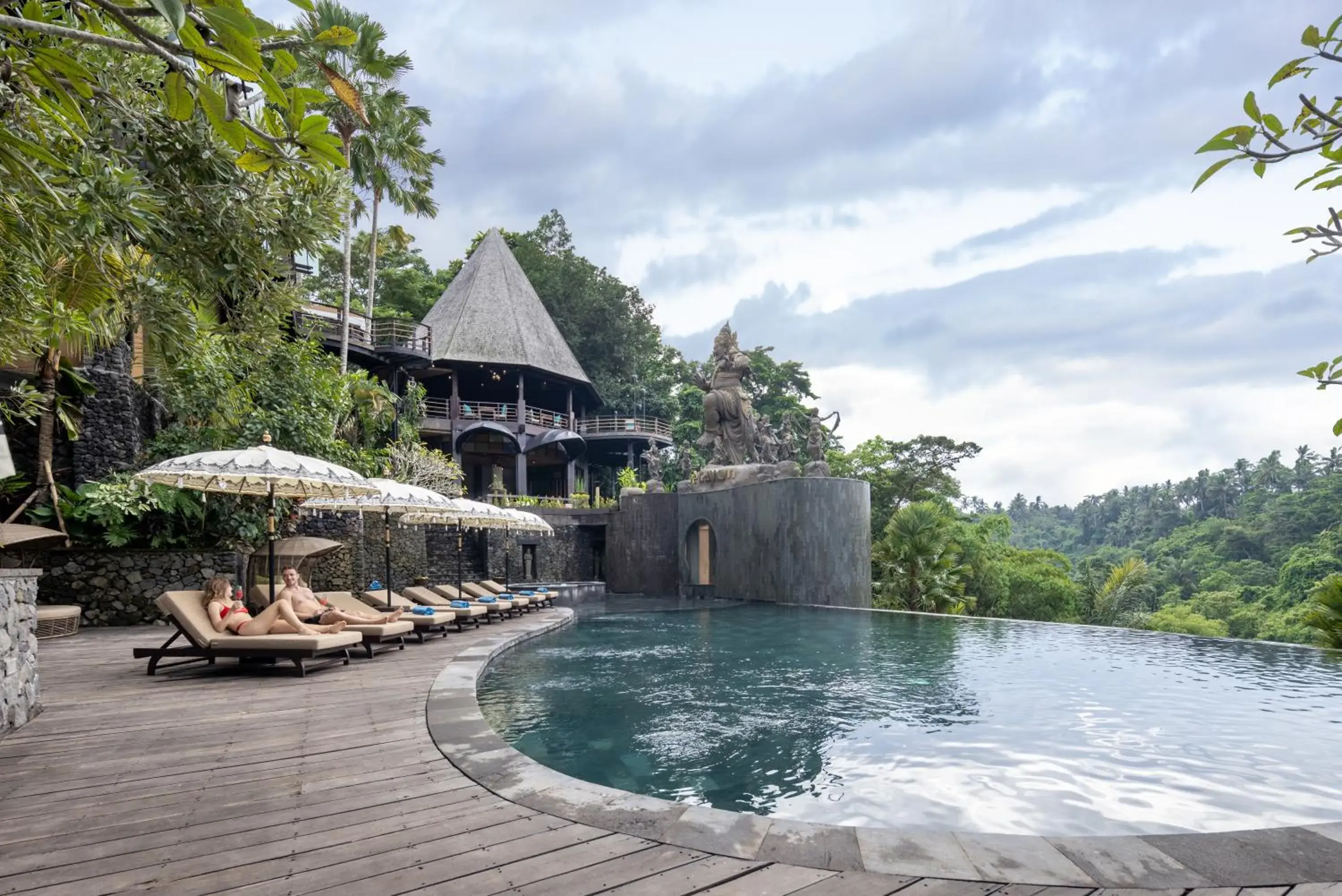 Swimming pool, Property Building in The Kayon Valley Resort