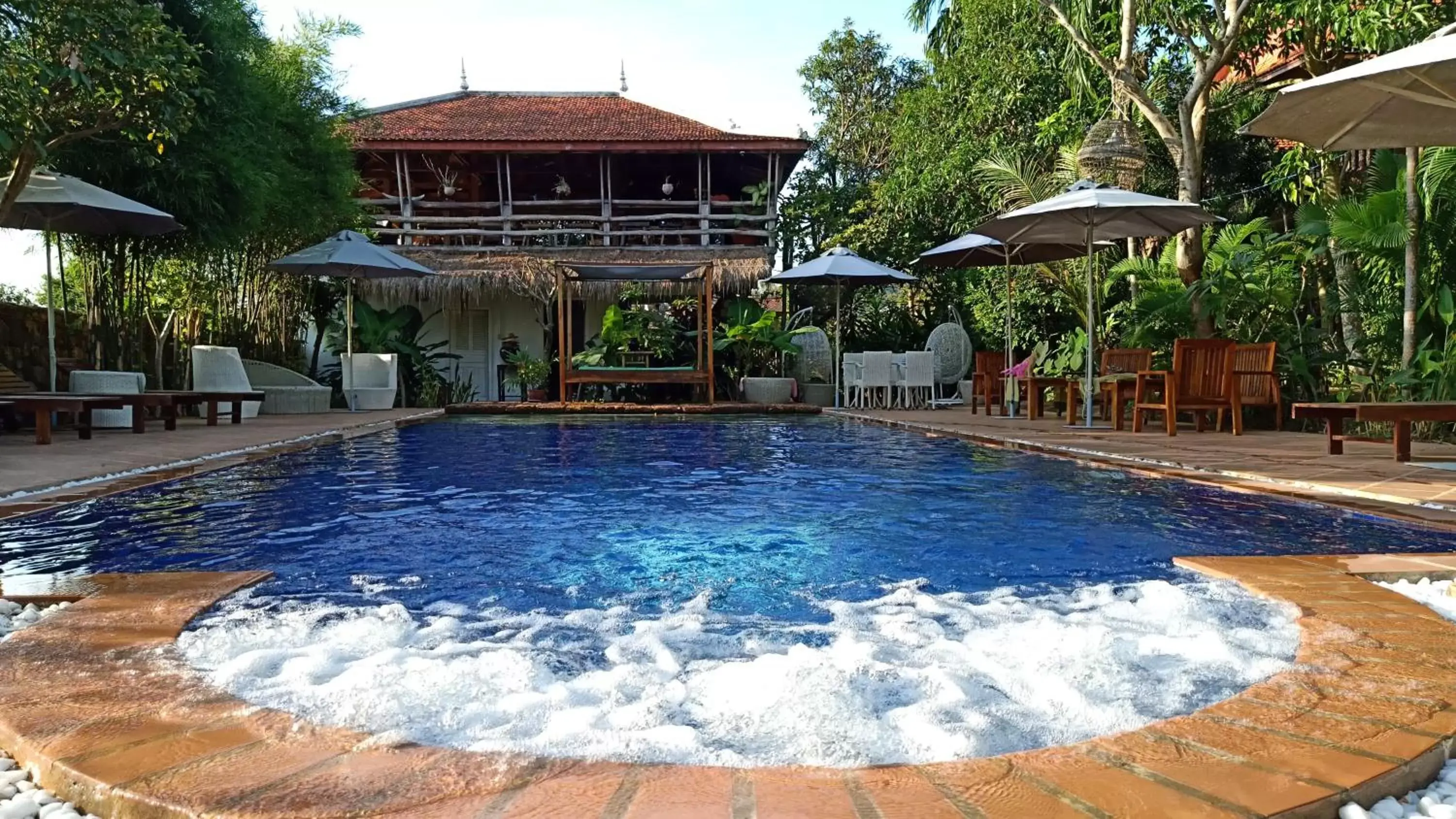 Patio, Swimming Pool in TARA LODGE Haven of peace