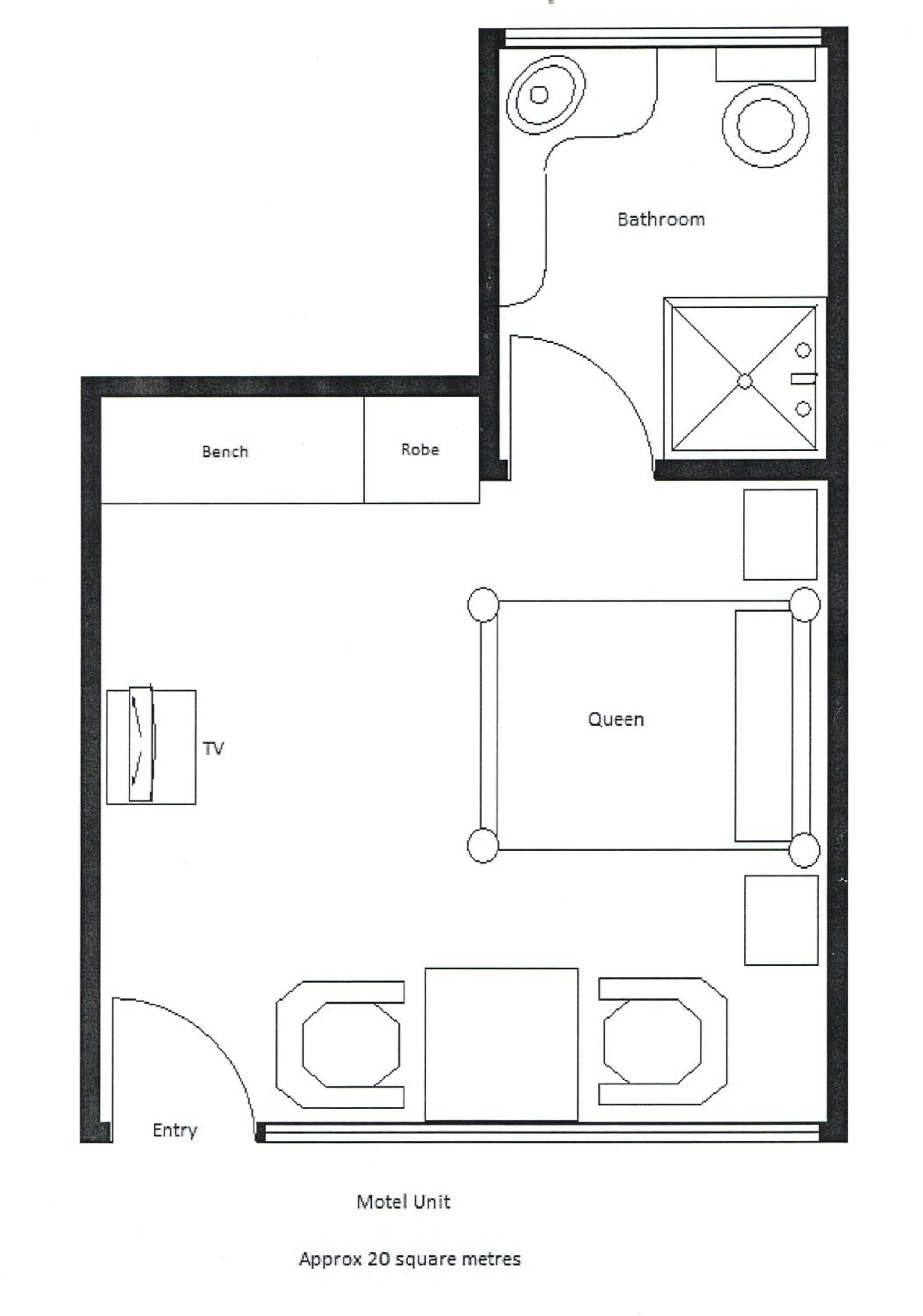 Floor plan in Barclay Motor Inn