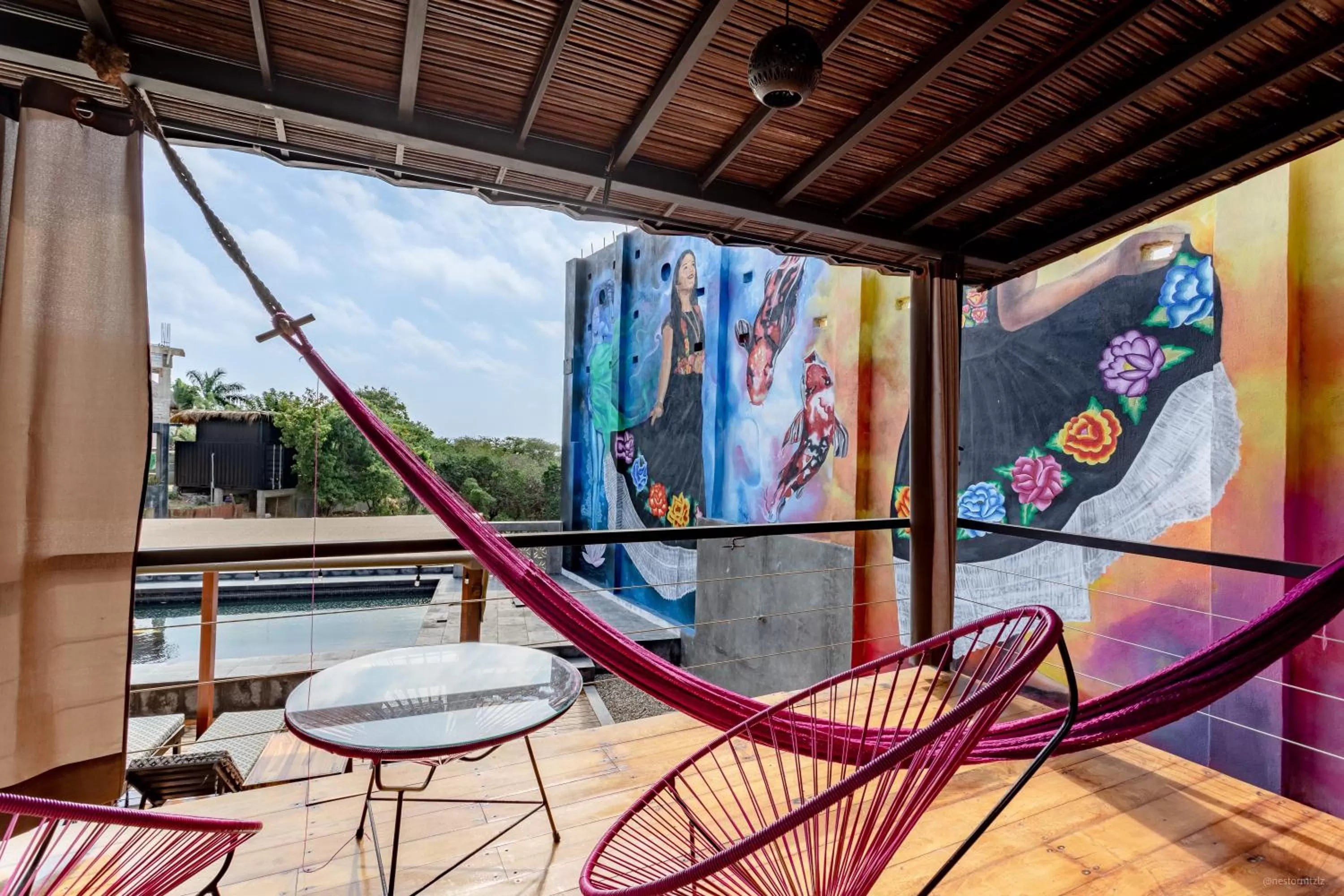 Balcony/Terrace in Cabane Container Hotel - ADULTS ONLY