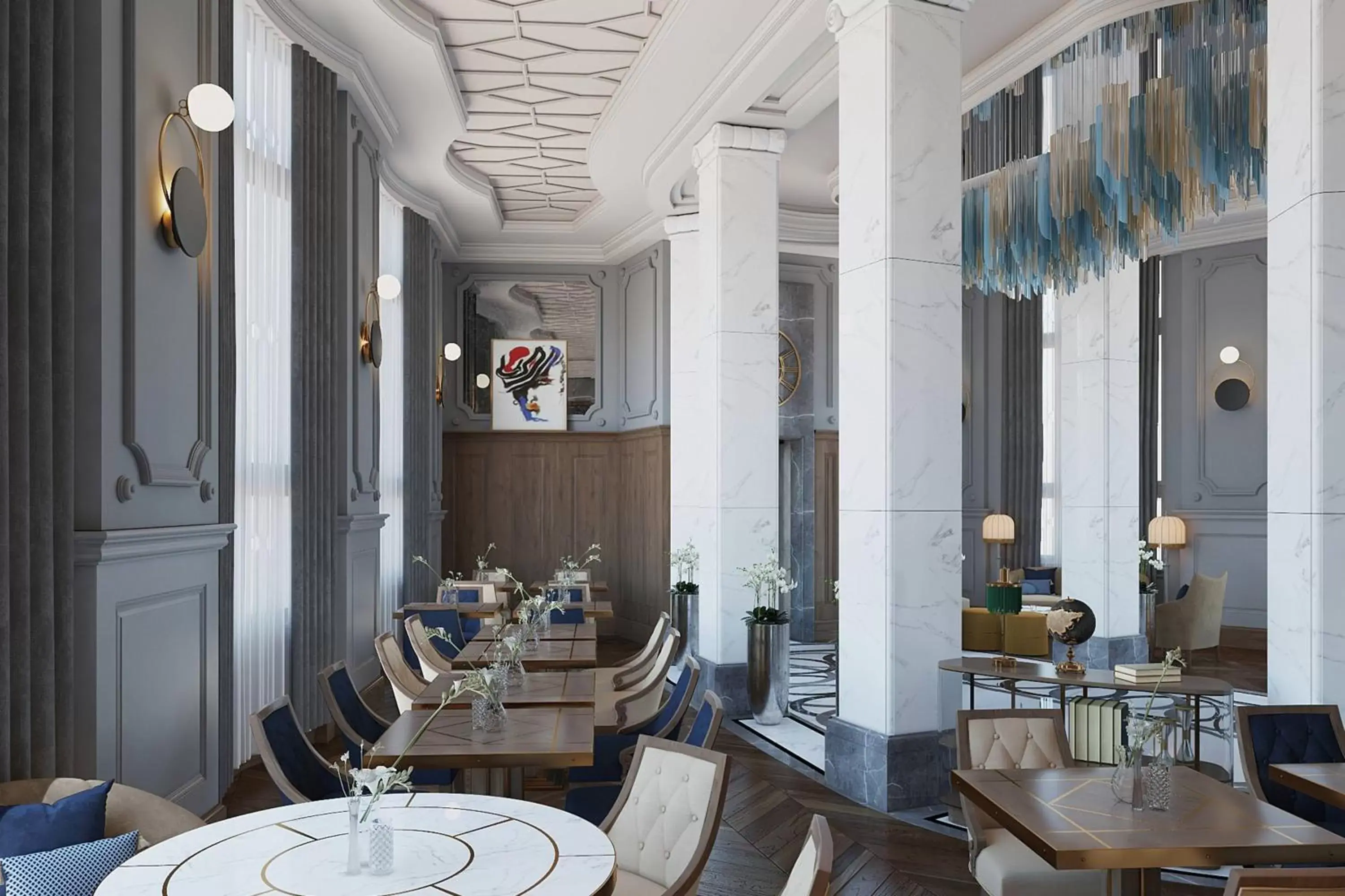 Lobby or reception, Restaurant/Places to Eat in Orientbank Hotel Istanbul, Autograph Collection