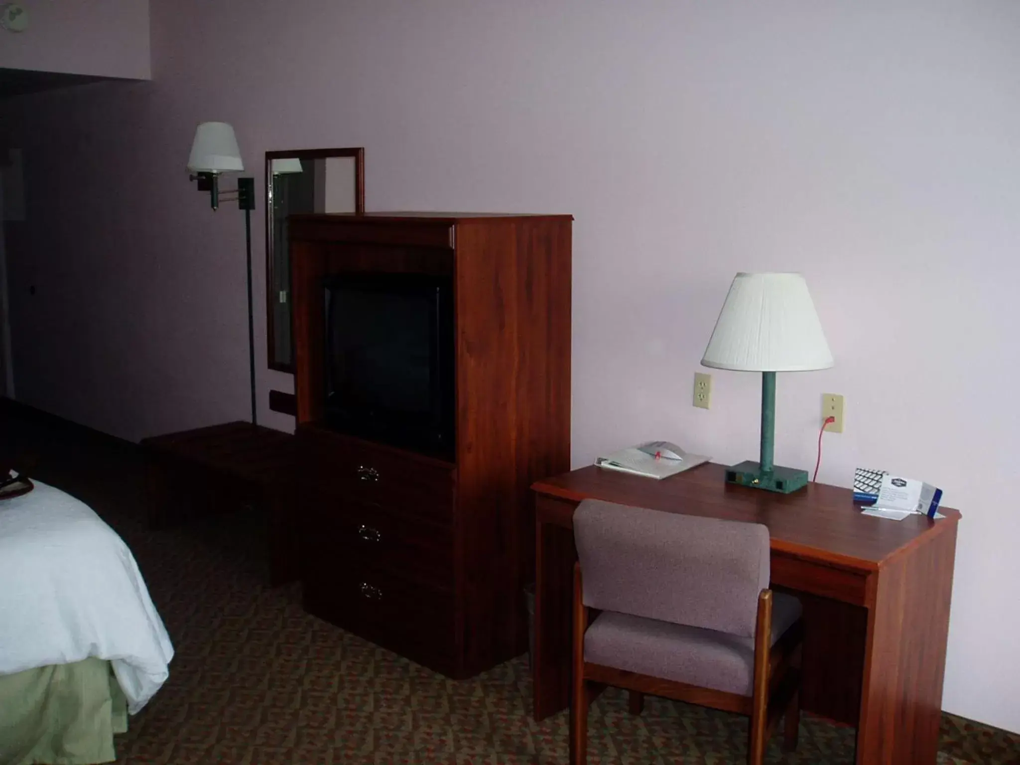 Bed, TV/Entertainment Center in Hampton Inn by Hilton Spring Hill