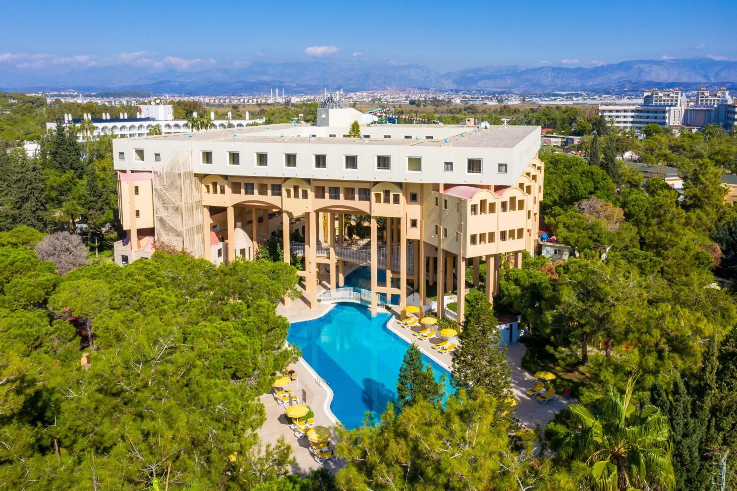 Swimming pool, Bird's-eye View in Labranda Excelsior Hotel