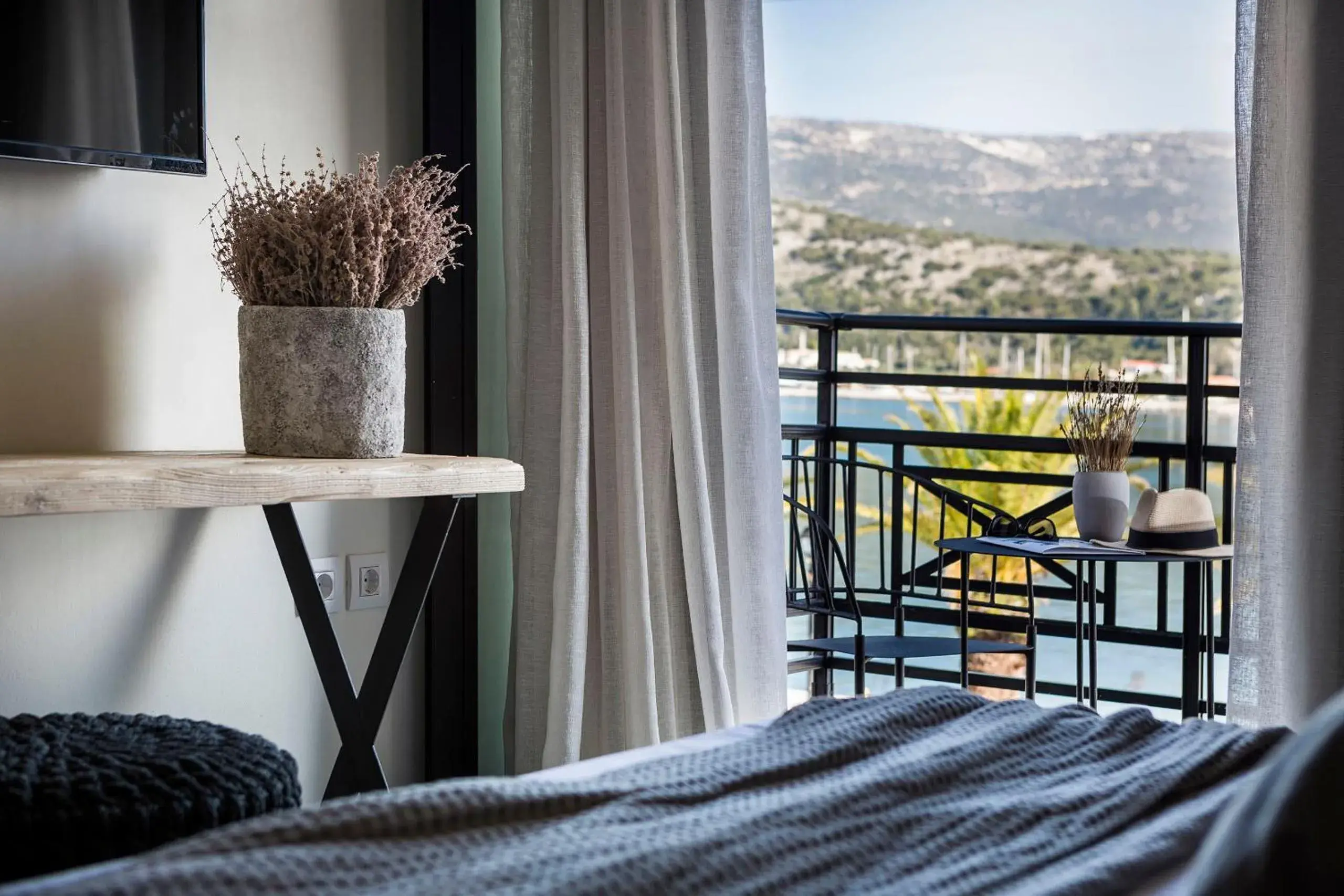 Bedroom, Balcony/Terrace in Kefalonia Grand