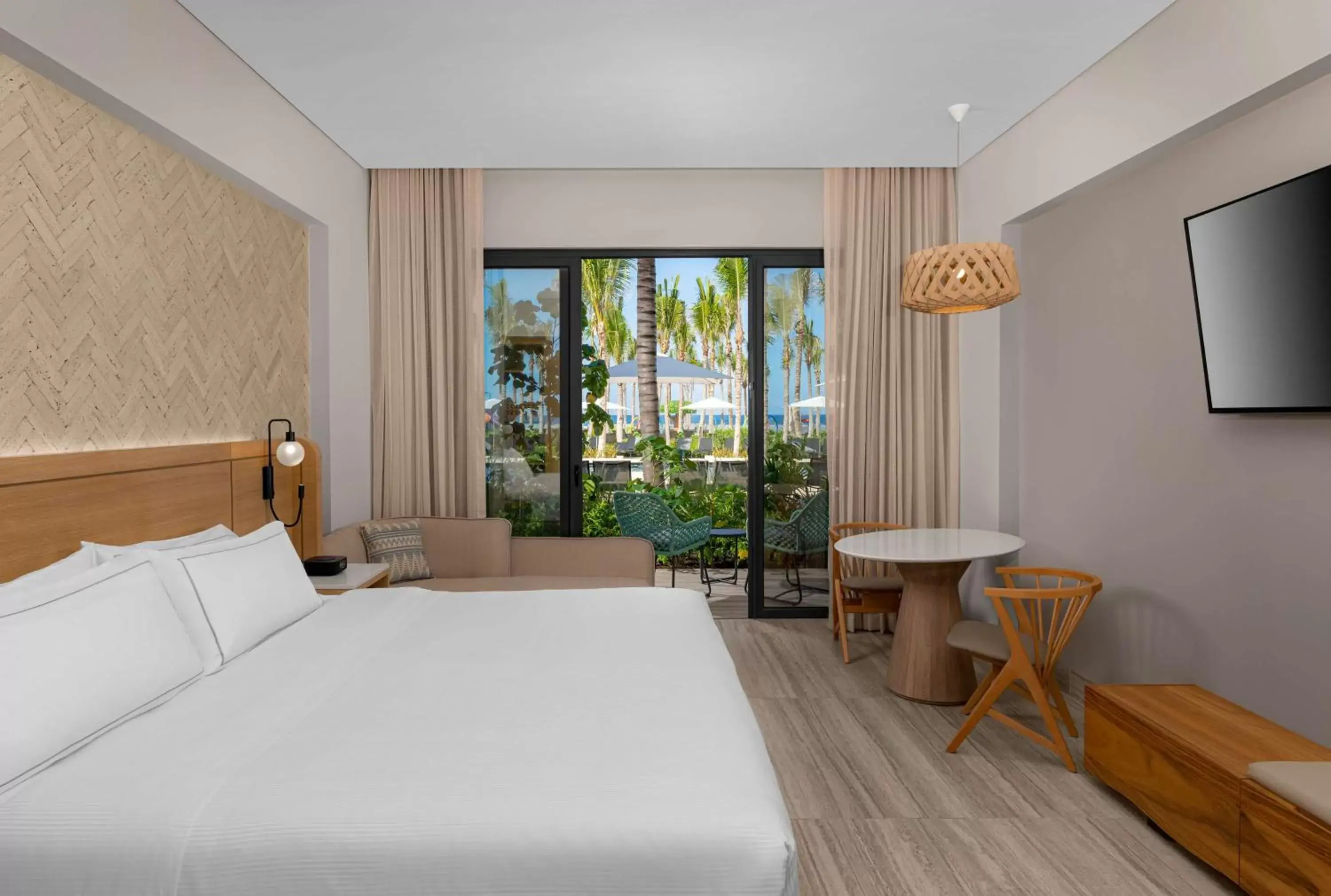 Living room, Bed in Hilton Tulum Riviera Maya All-Inclusive Resort