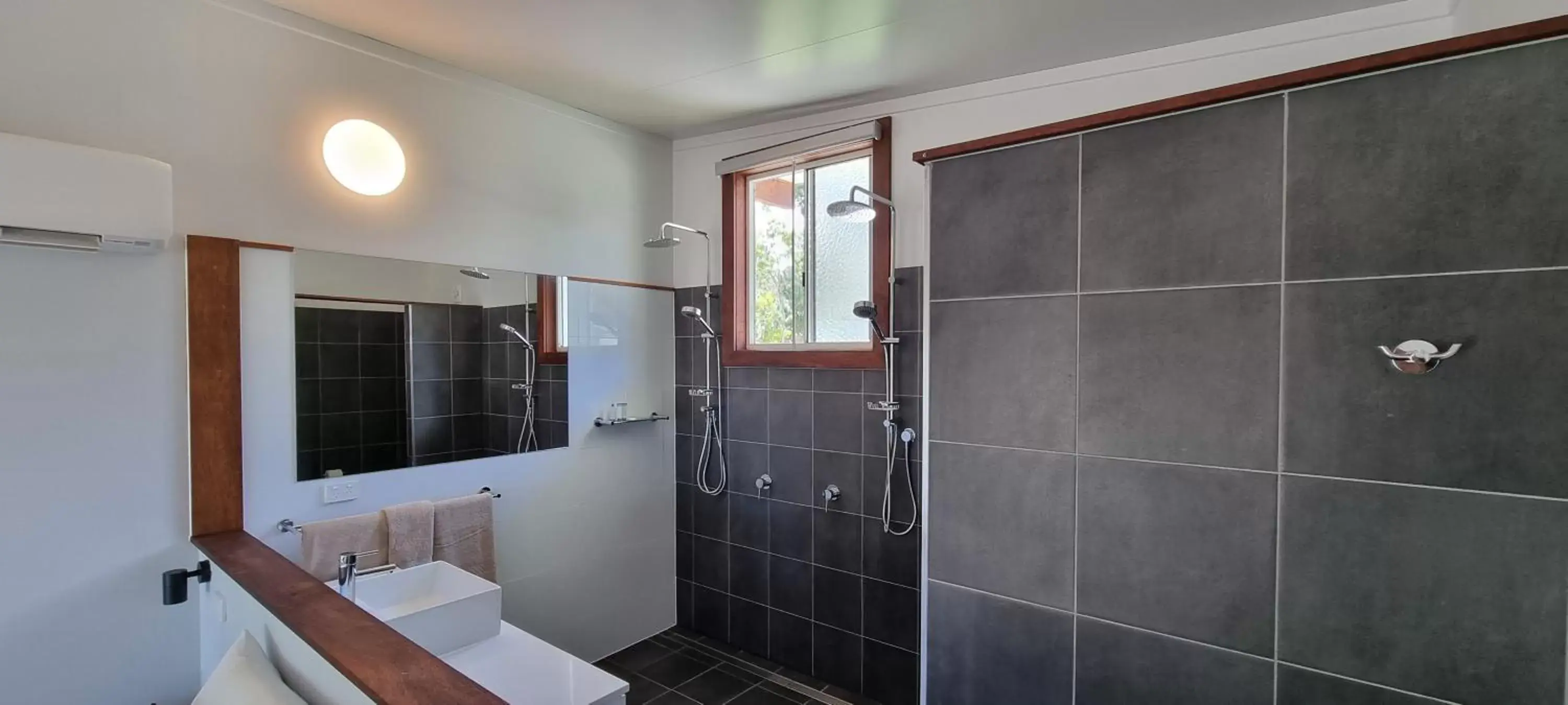 Shower, Bathroom in Narangba Motel (formerly Brisbane North B&B and Winery)