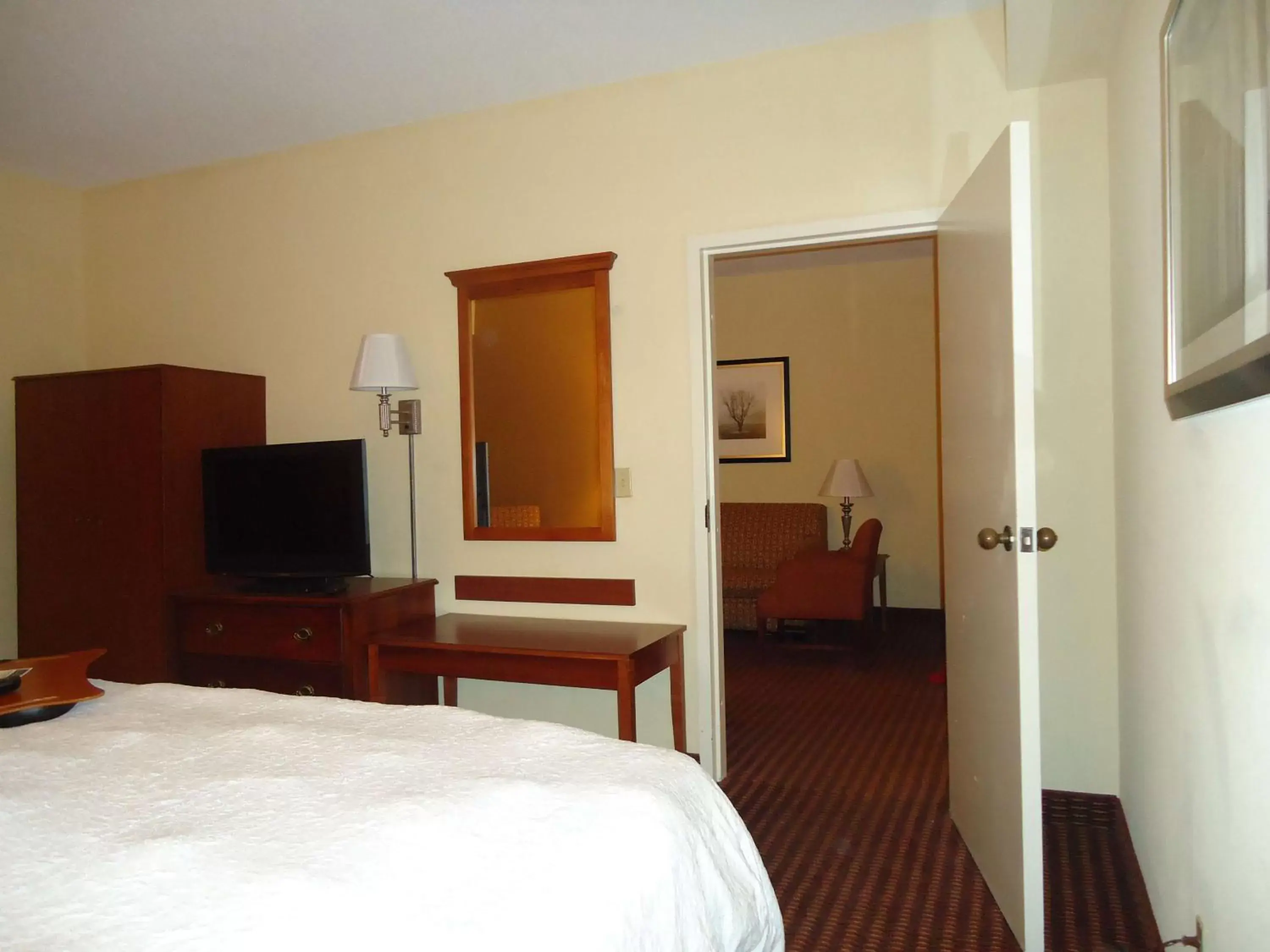 Bedroom, TV/Entertainment Center in Hampton Inn Baltimore/Glen Burnie