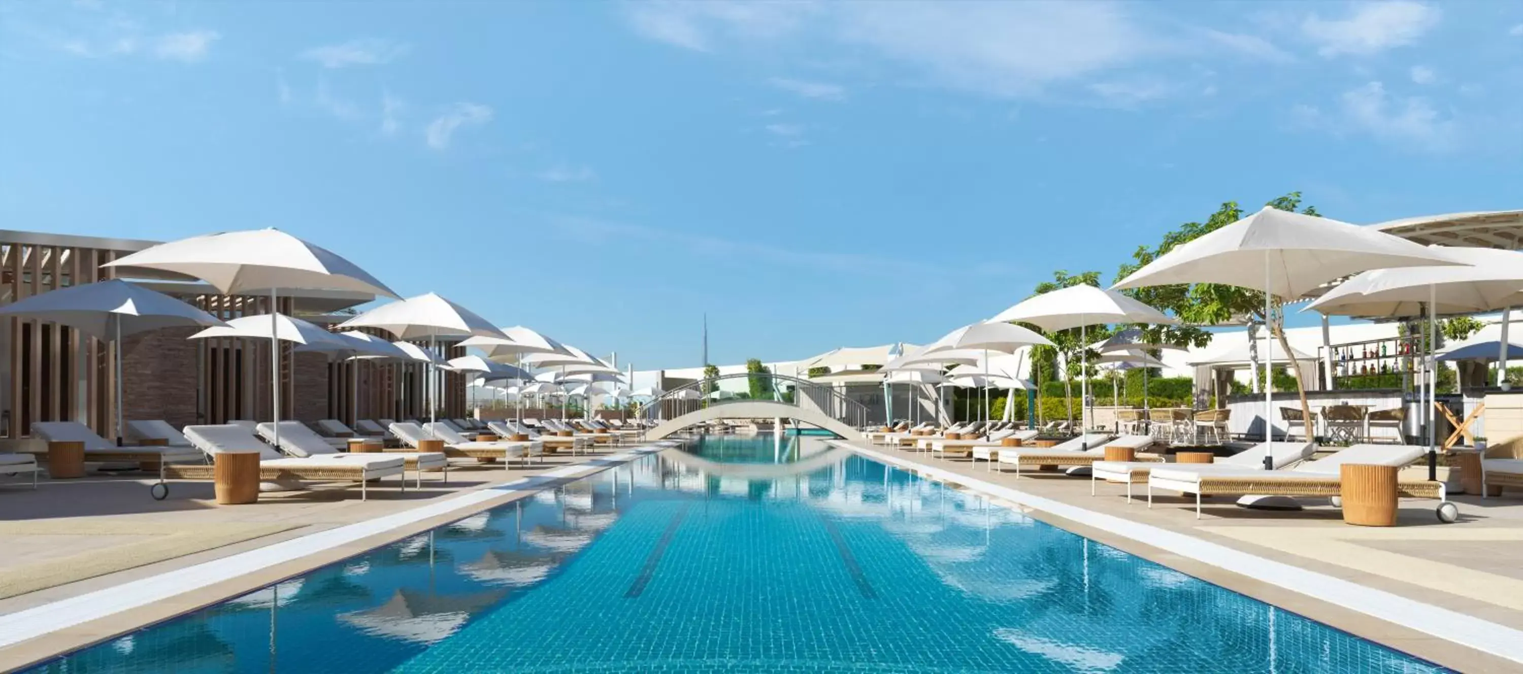 Swimming pool in Sofitel Dubai The Obelisk Swimming pool in Sofitel Dubai The Obelisk