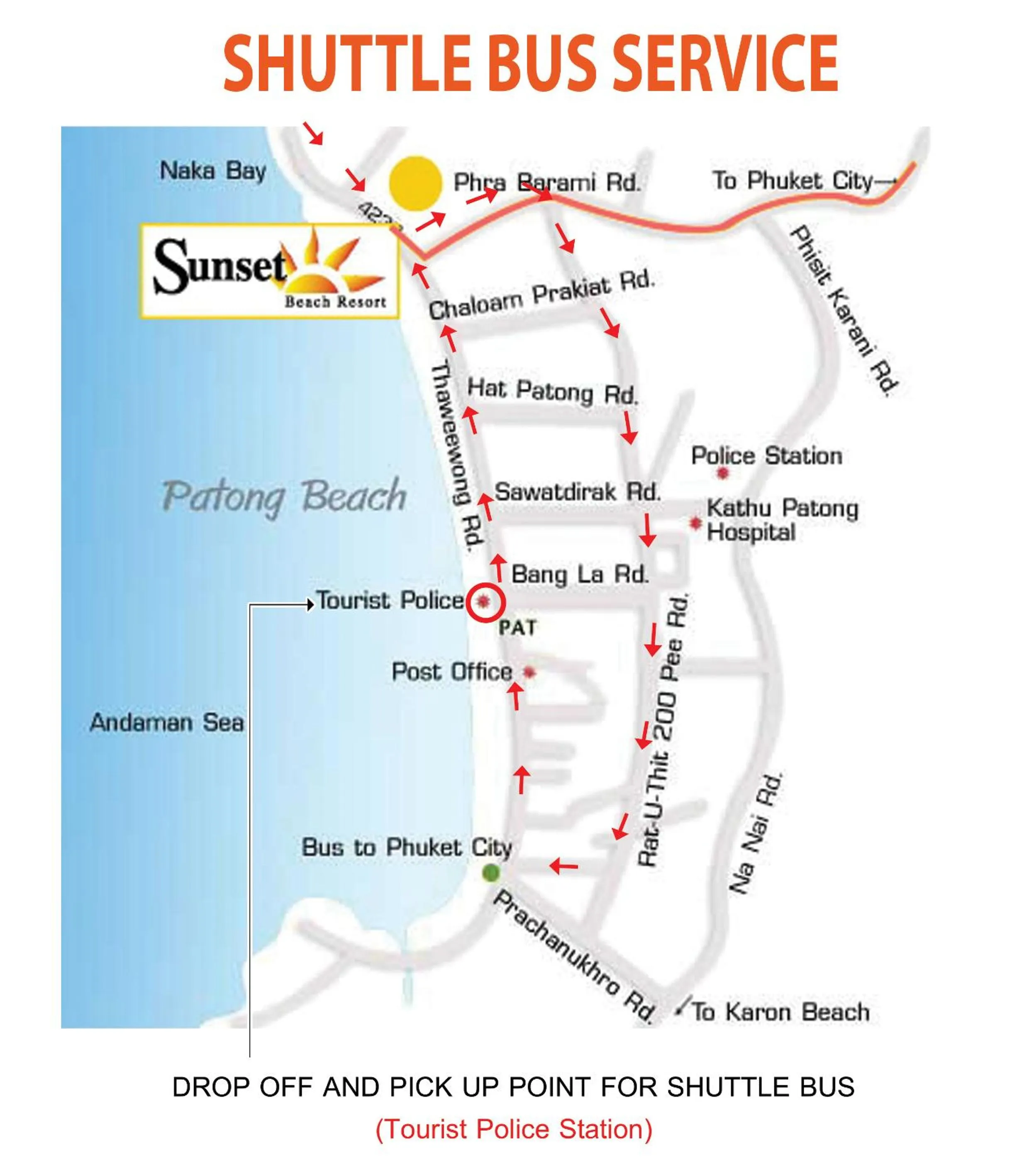 shuttle in Sunset Beach Resort