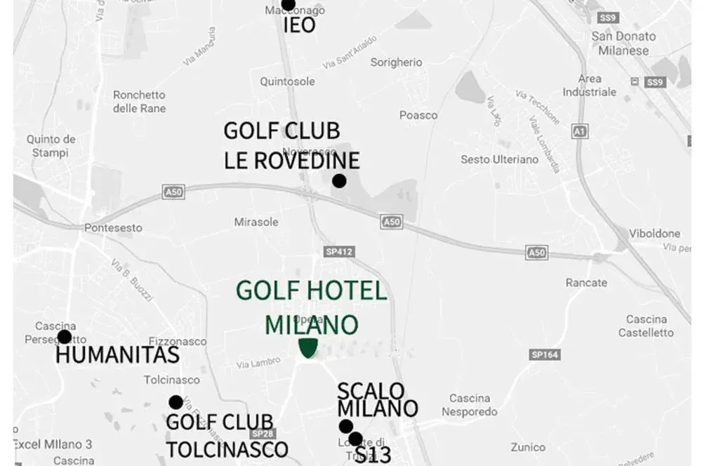 Floor plan in Golf Hotel Milano