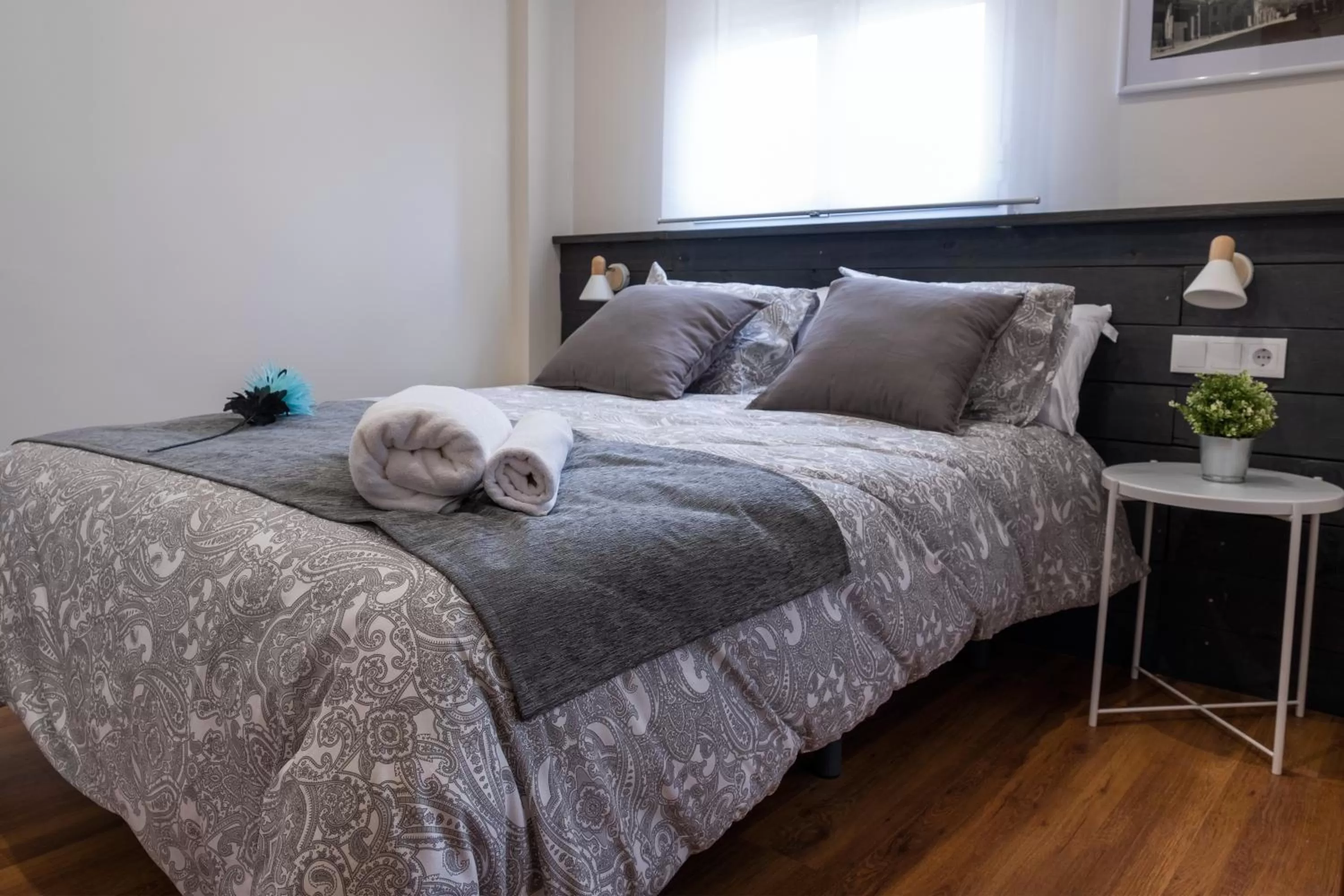 Bed in Hotel Bienvenidos Rooms Xàtiva