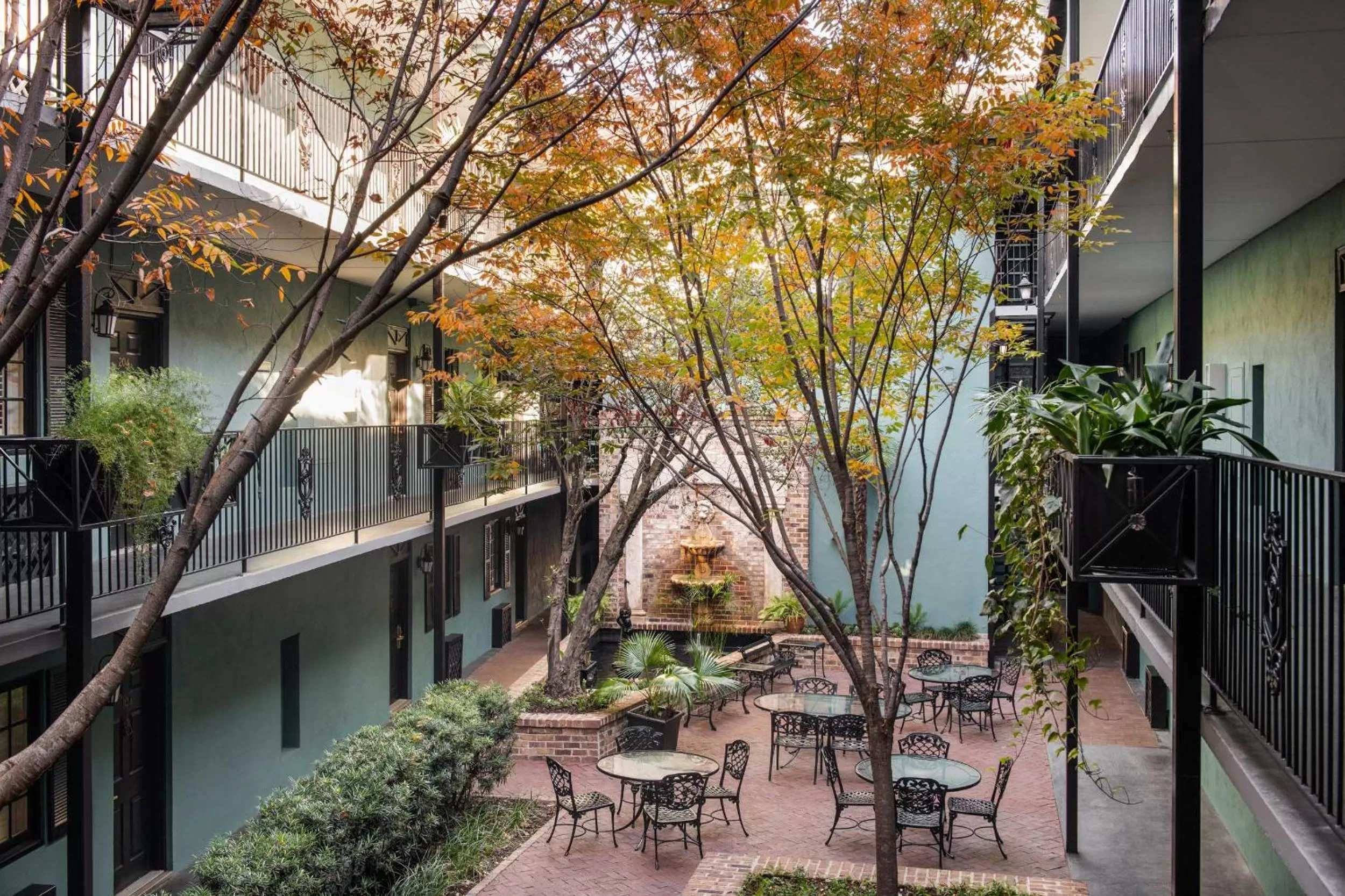 Inner courtyard view in Indigo Inn