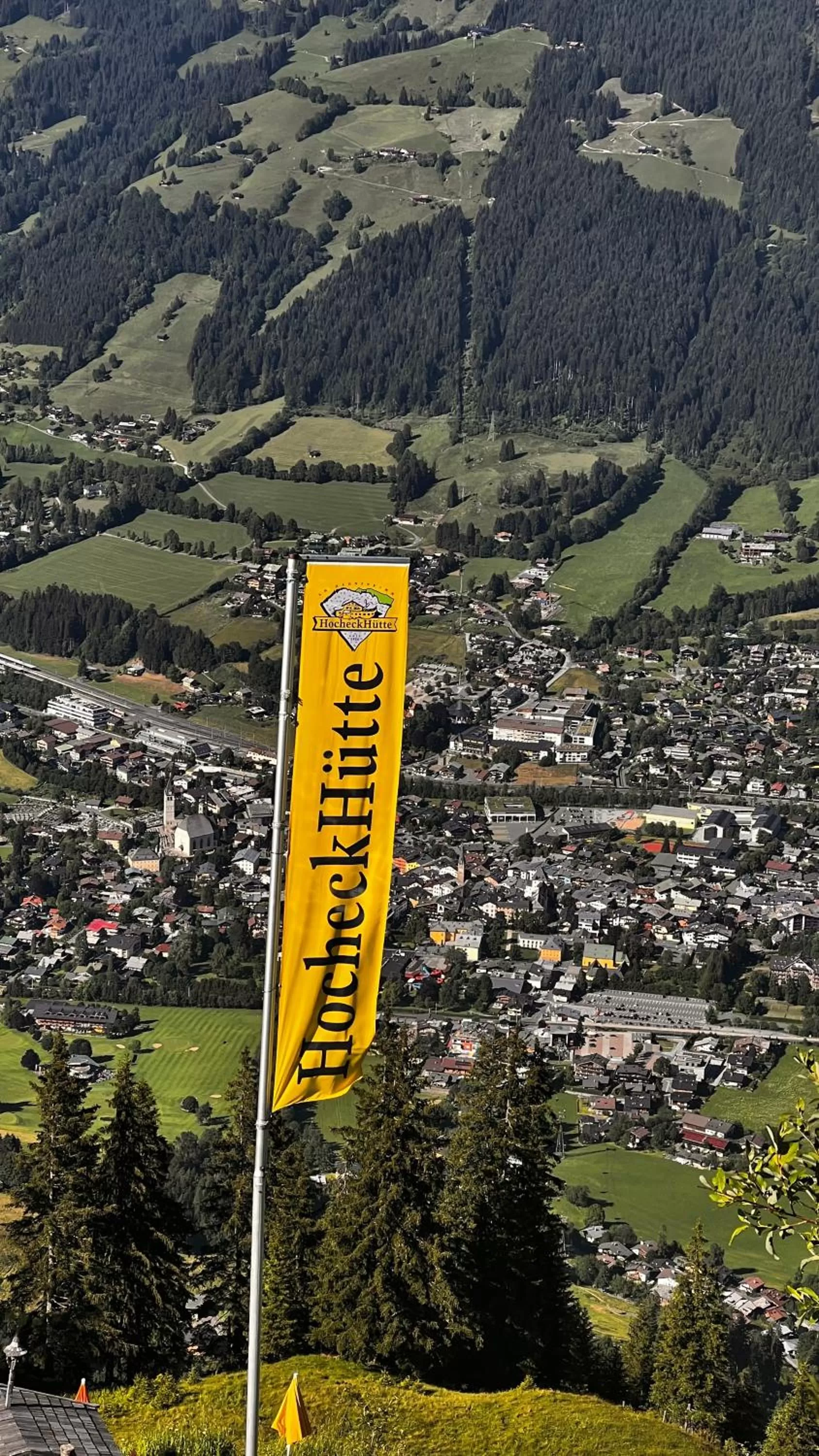 Hocheckhuette On Top of the Kitzbuehel Hahnenkamm Mountain