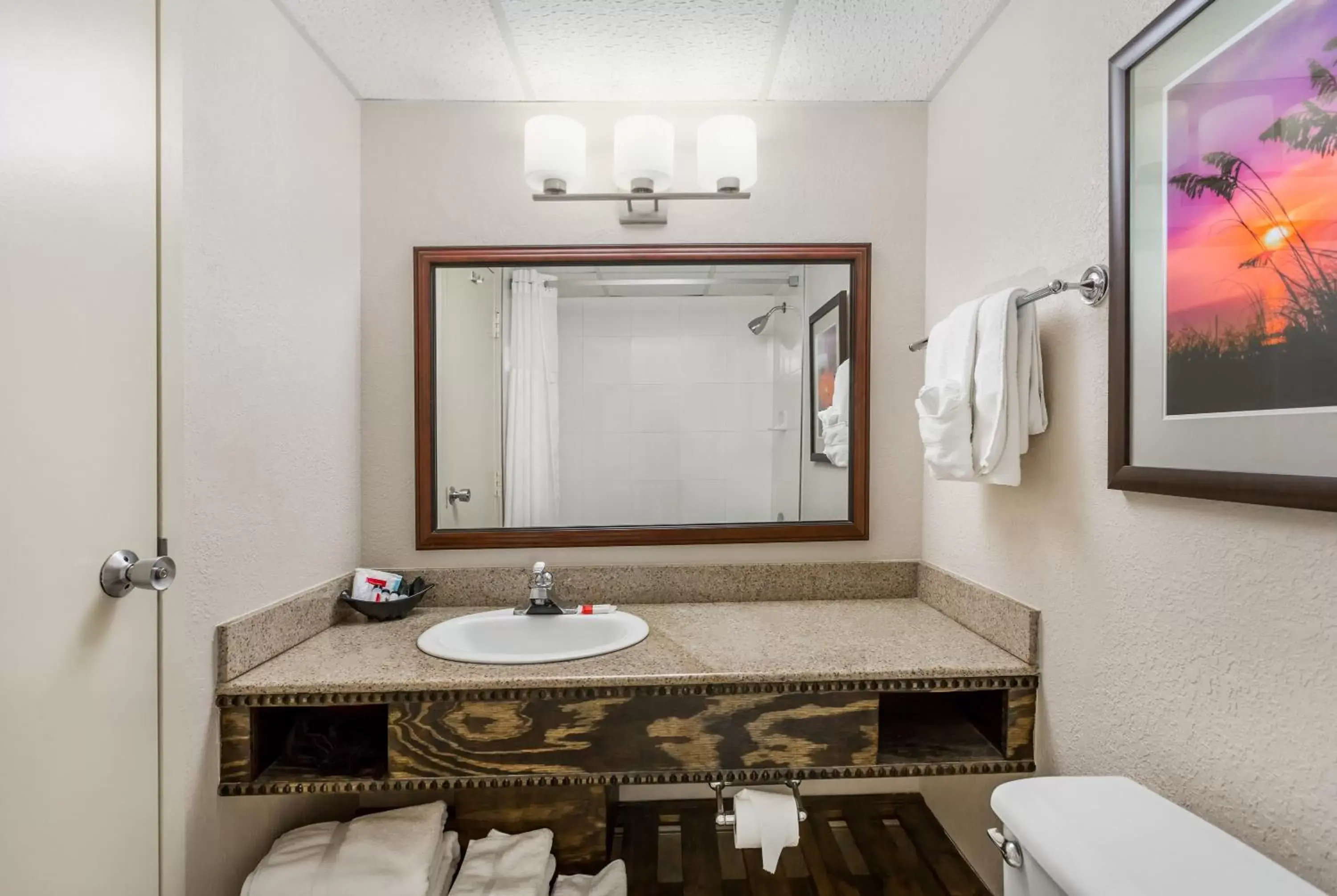 Bathroom in Ramada Plaza by Wyndham Nags Head Oceanfront