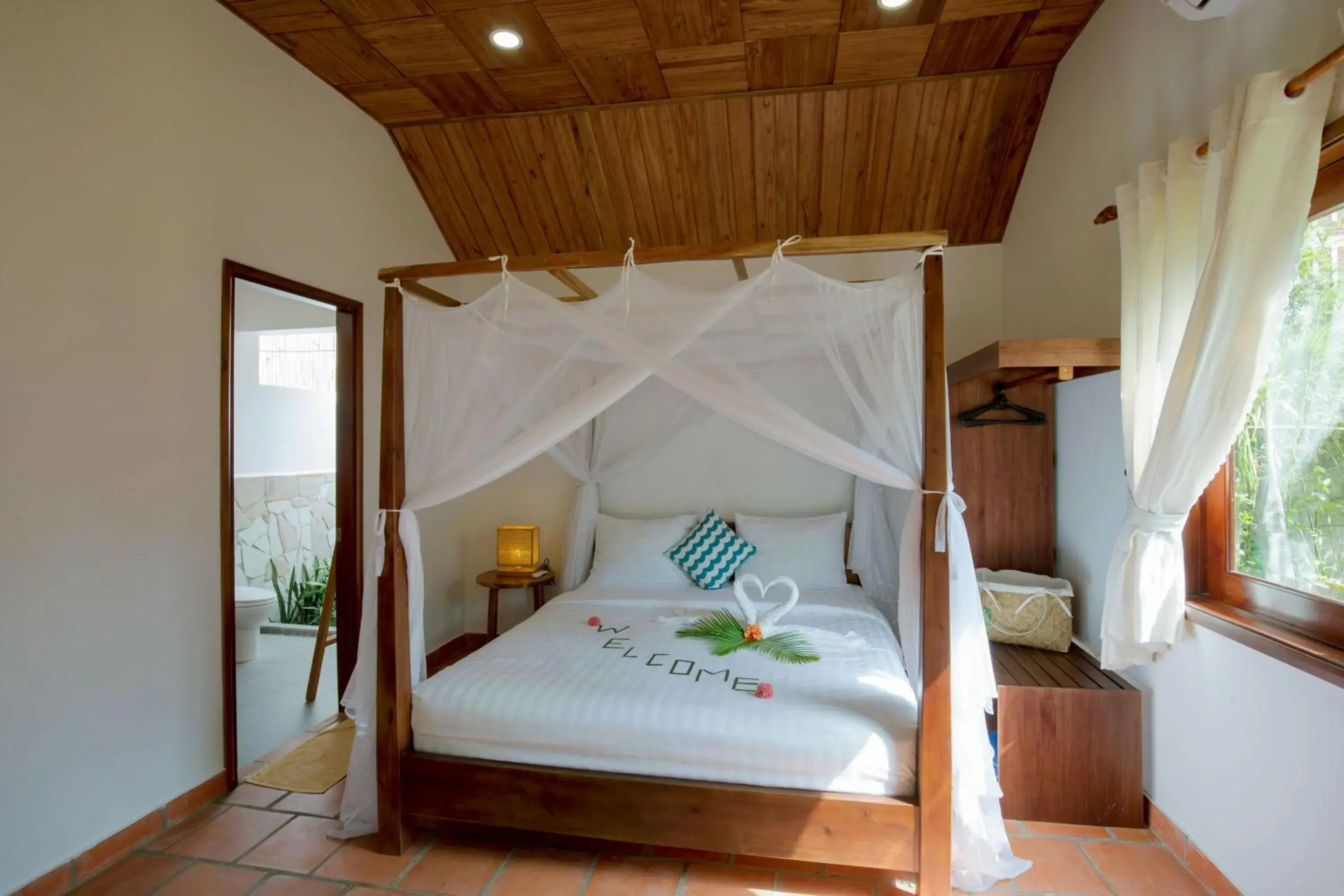 Bed in Thanh Kieu Beach Resort