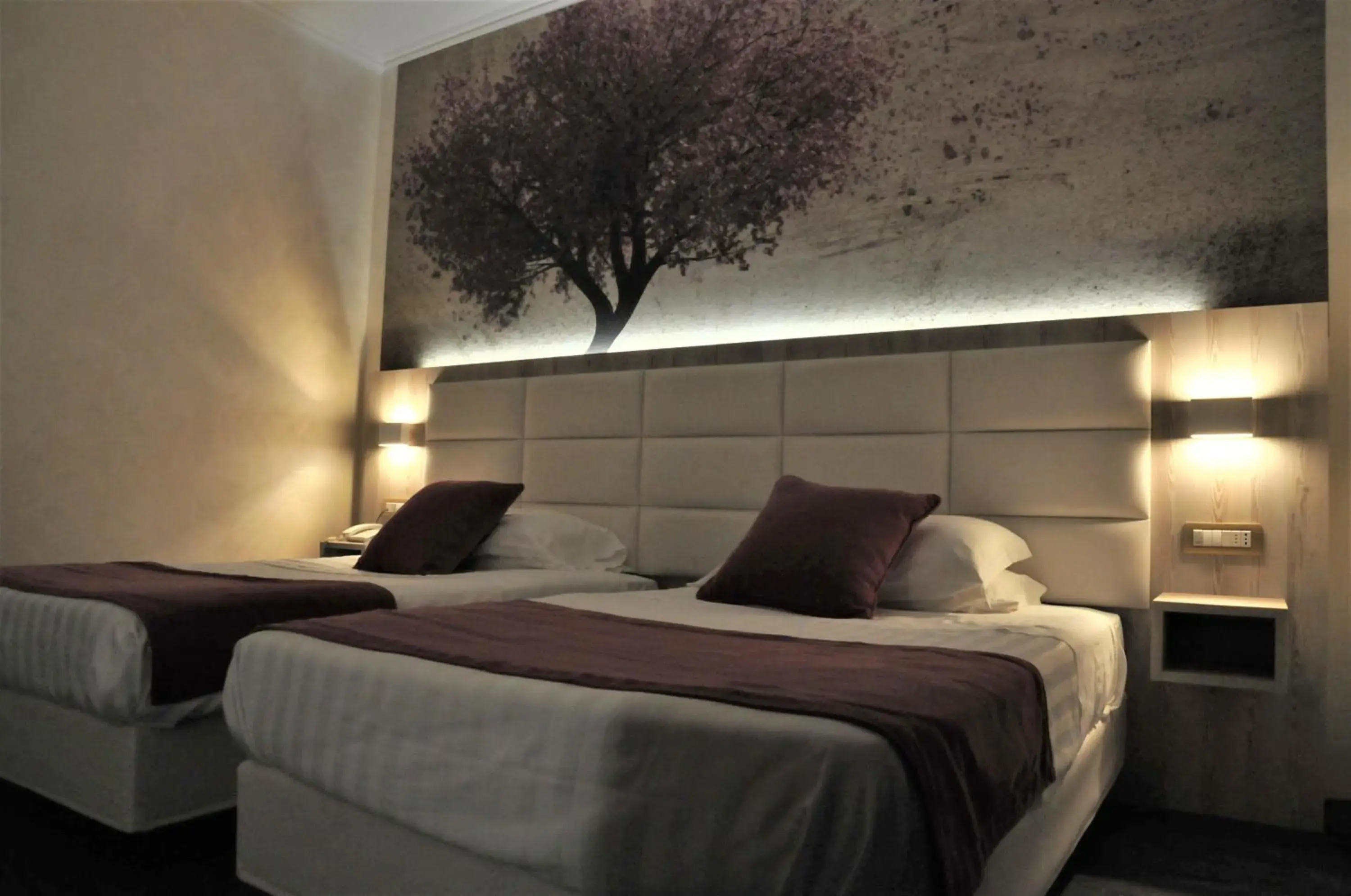 Bed in Hotel Aquila