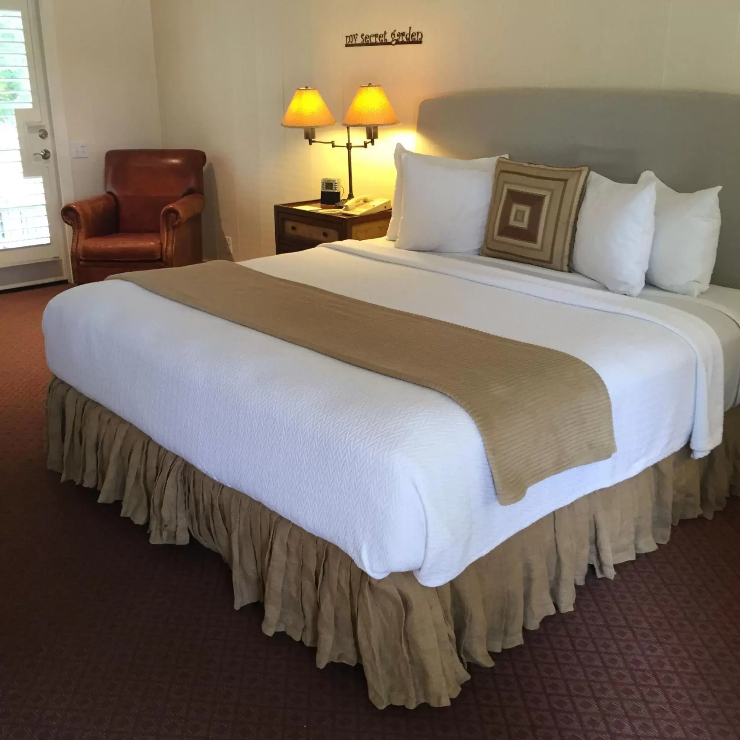 Bed in Carmel River Inn