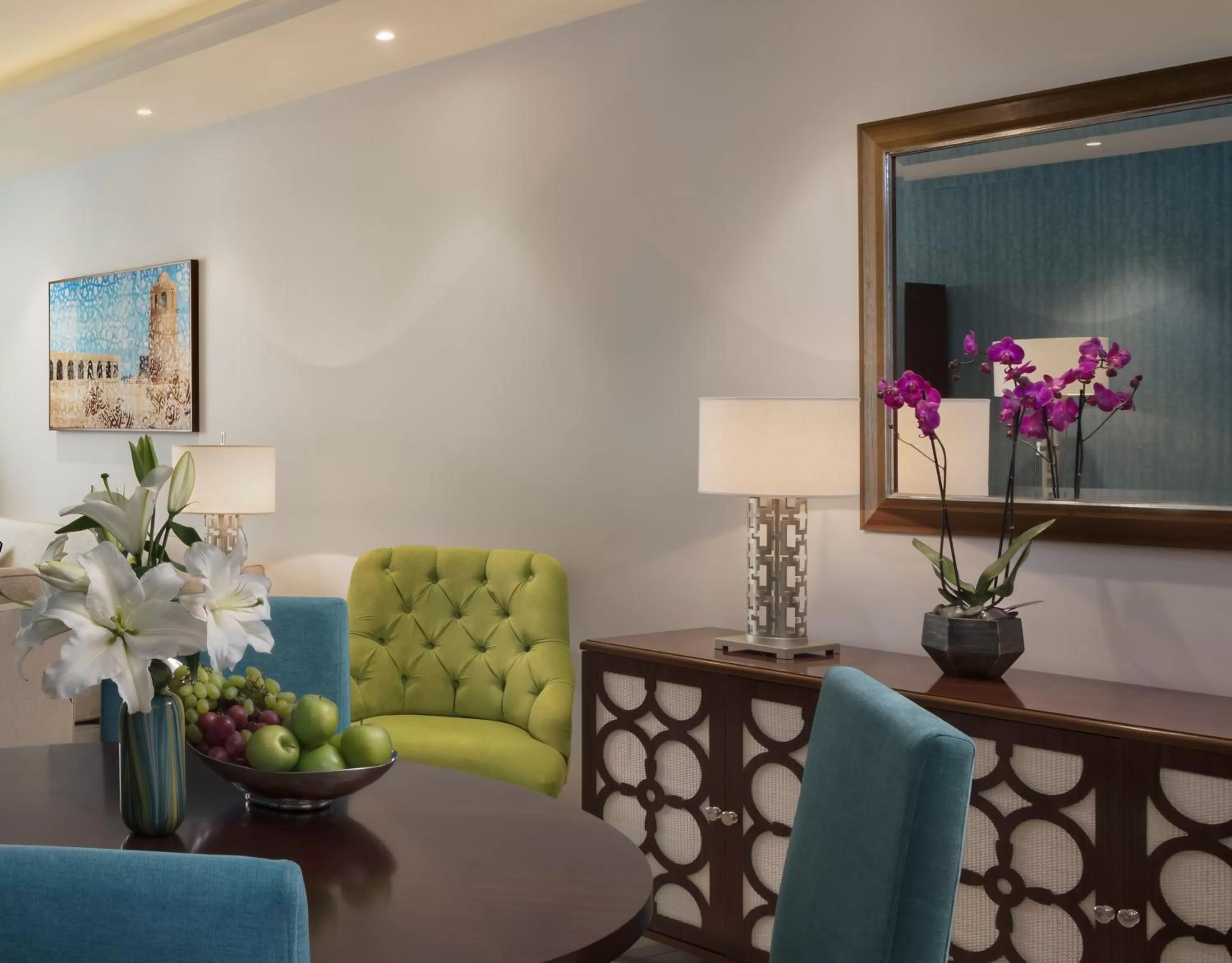 Living room in Al Najada Doha Hotel Apartments by Oaks