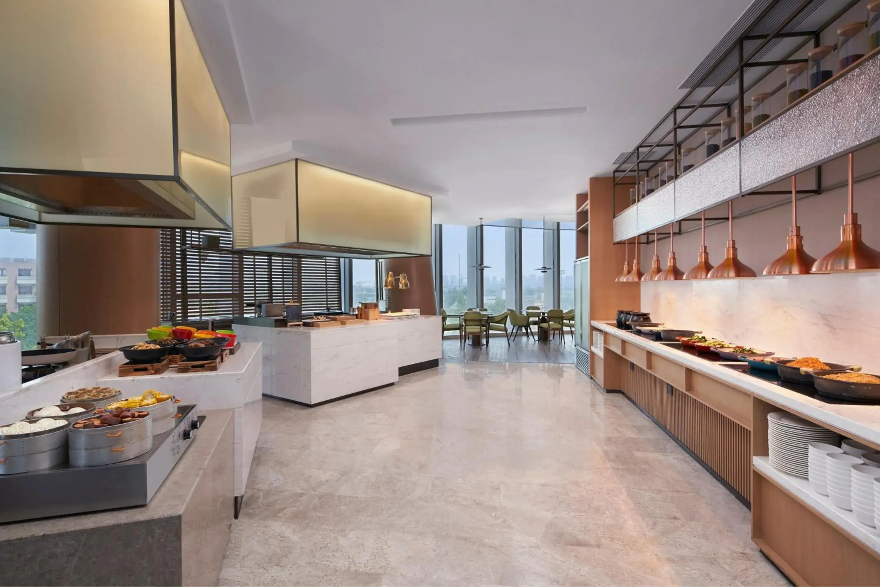 Restaurant/places to eat, Kitchen/Kitchenette in Courtyard by Marriott Hangzhou Xihu