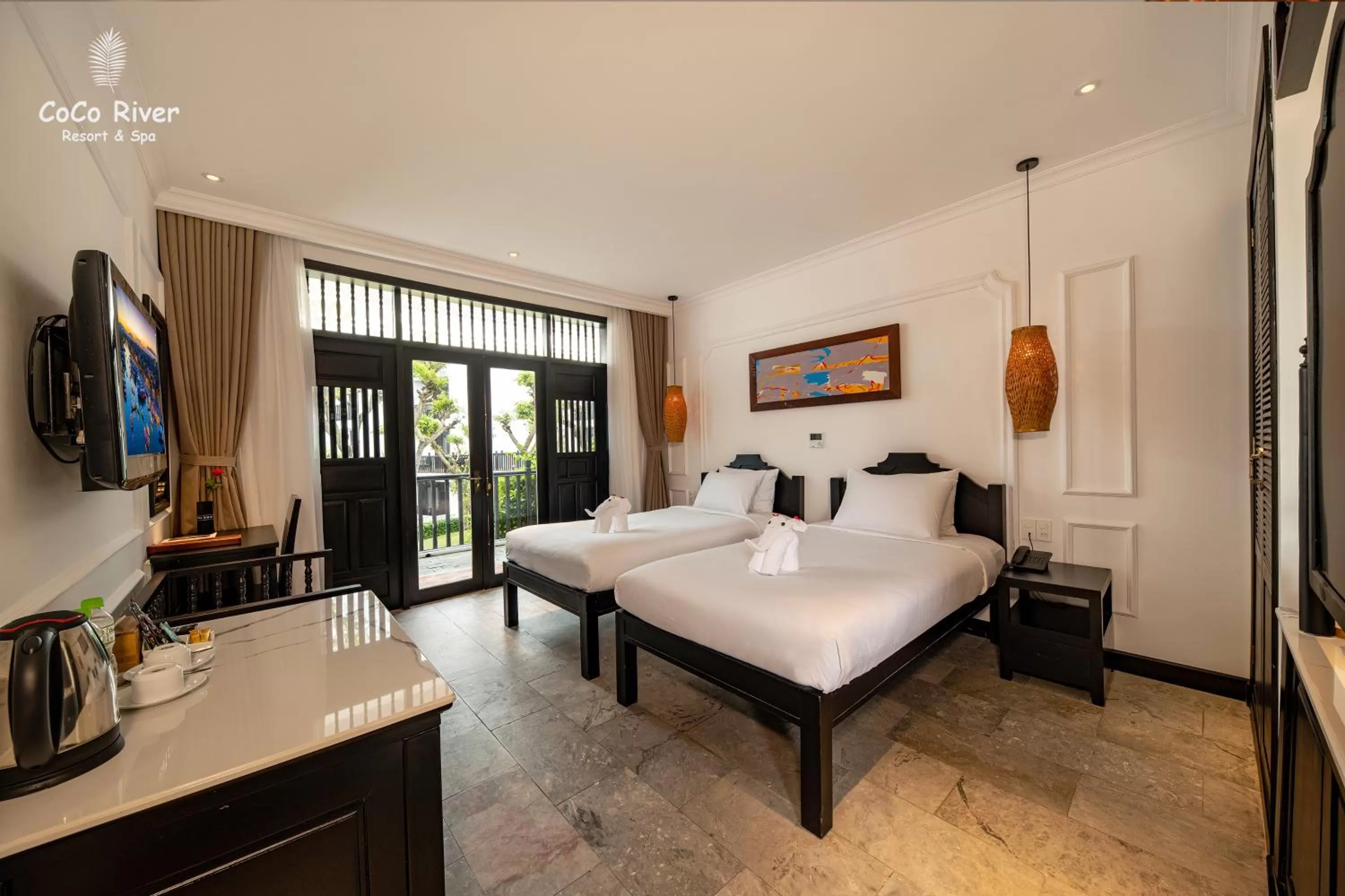 Photo of the whole room, Bed in Hoi An Coco River Resort & Spa