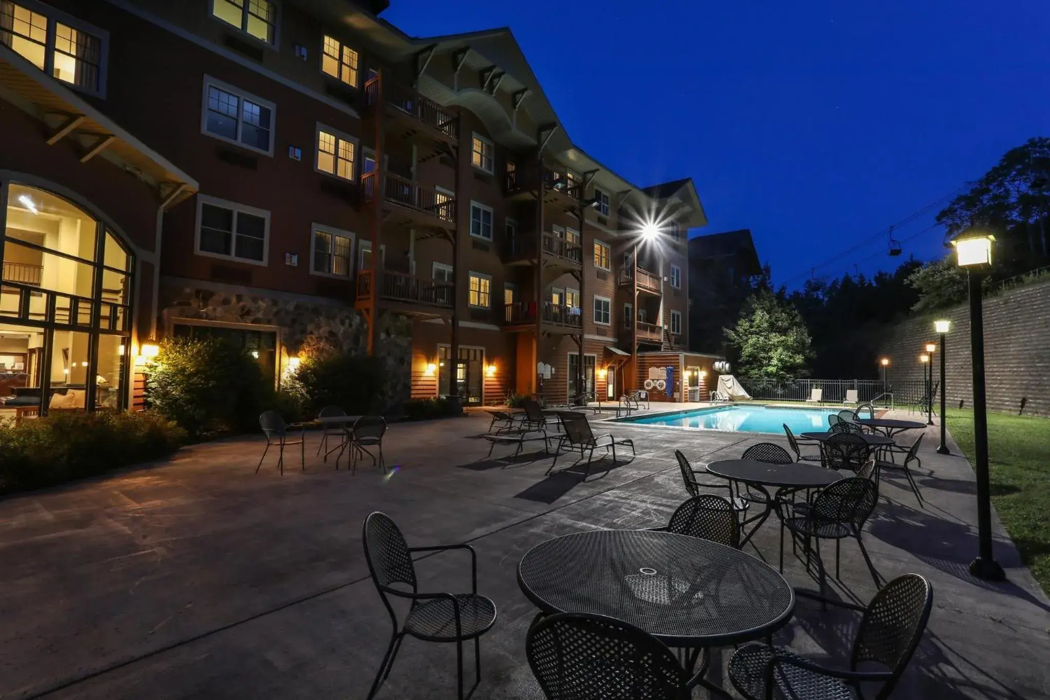 Swimming Pool in Kaatskill Mountain Club and Condos by Hunter Mountain