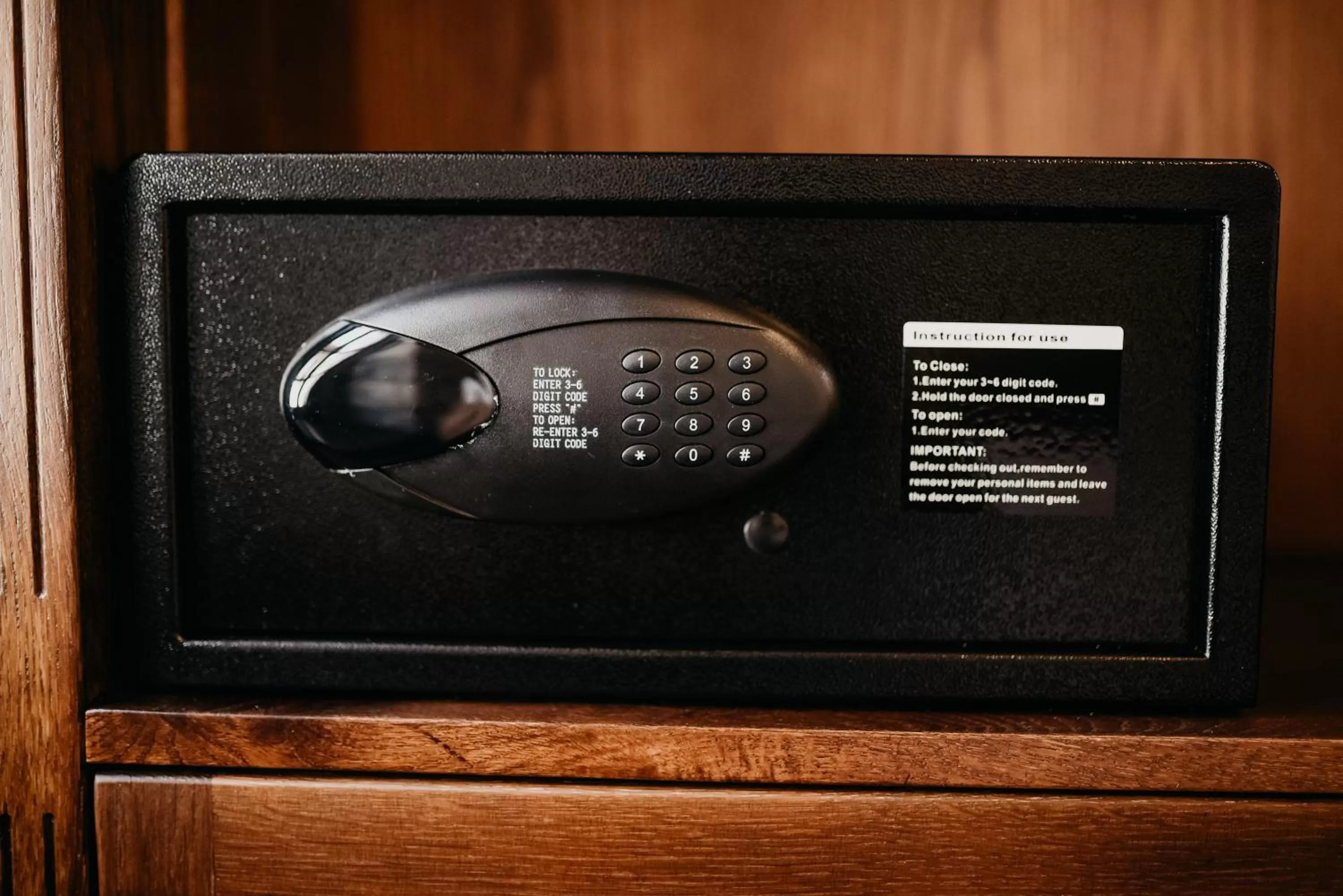 safe in Beratino Hotel