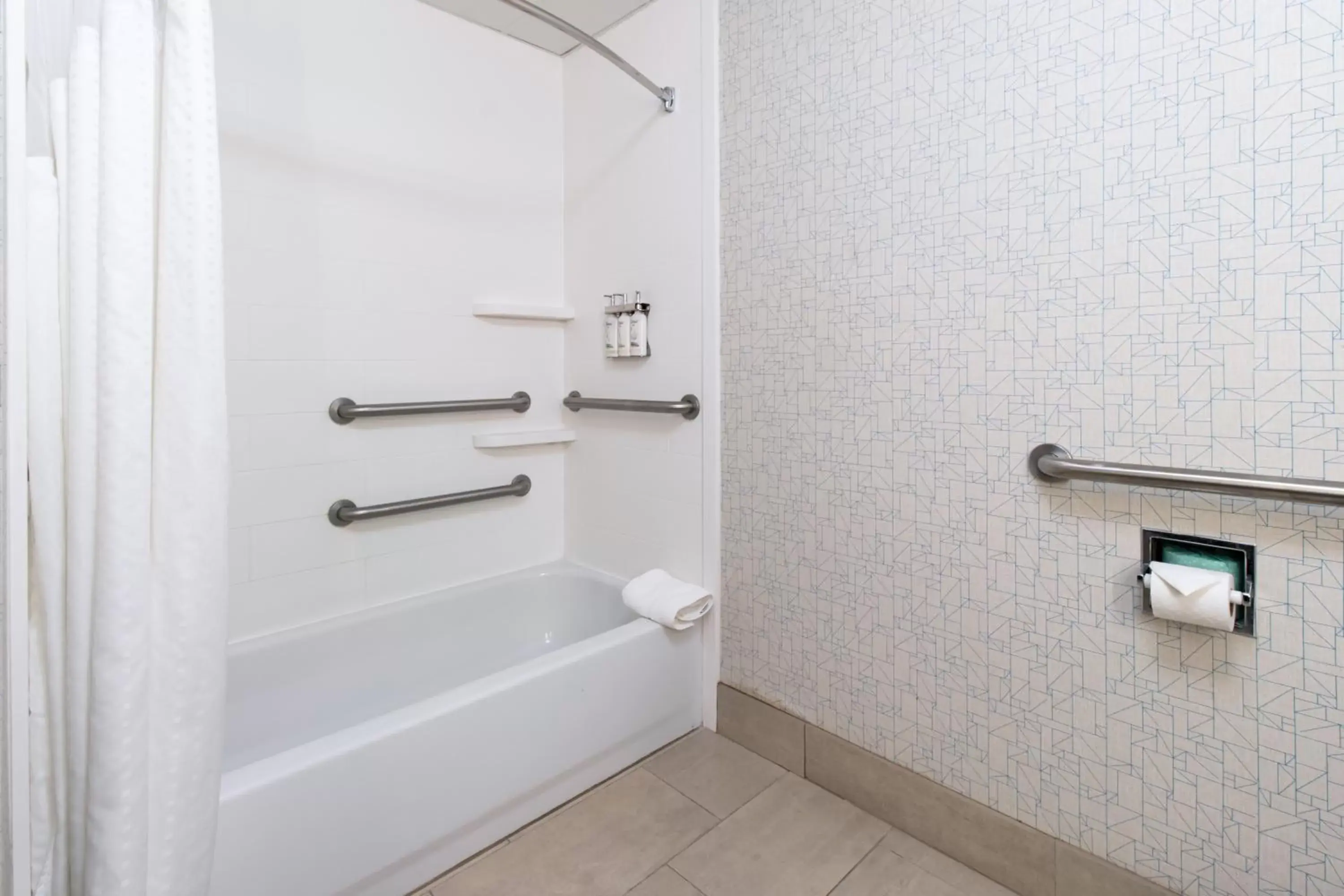 acessibility, Bathroom in Holiday Inn Express Hotel & Suites Swansea, an IHG Hotel