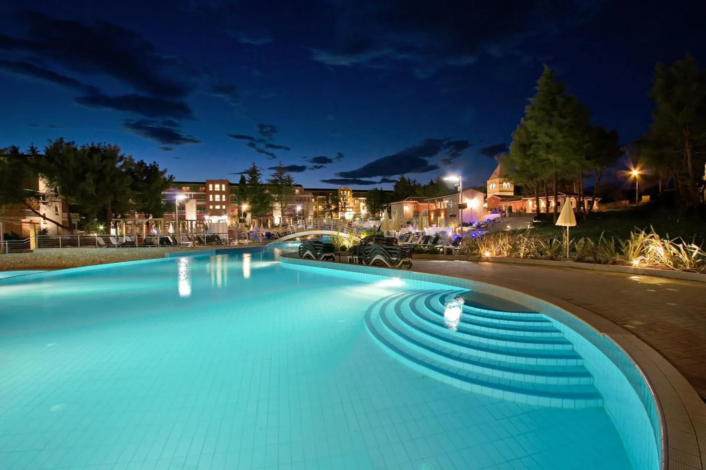 Night, Swimming Pool in Sol Garden Istra