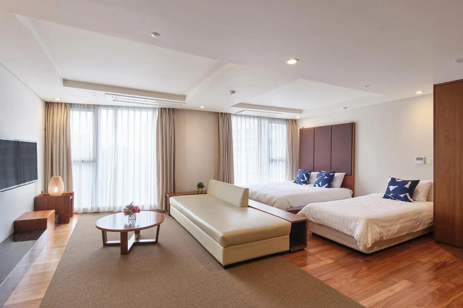 Bed in The Island Blue Hotel