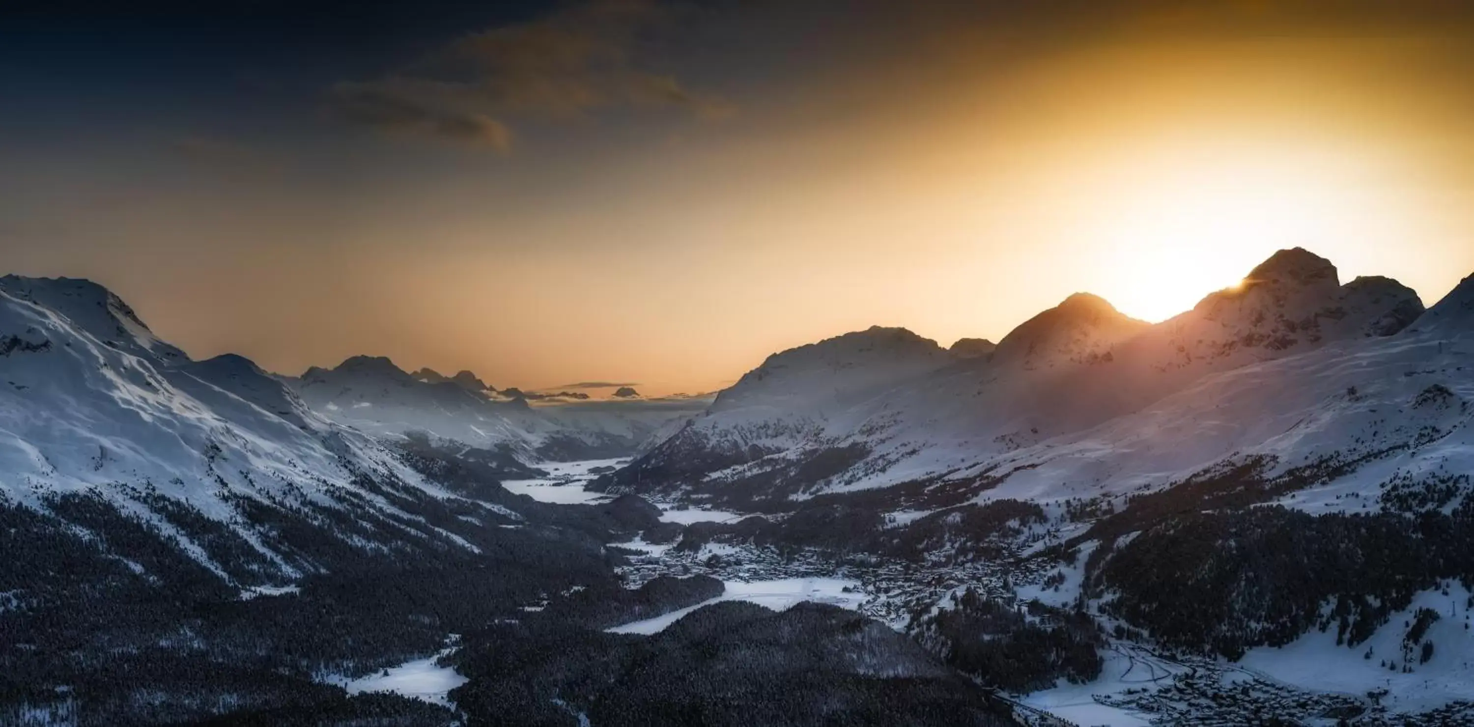 Mountain view, Winter in Schloss Hotel & Spa Pontresina