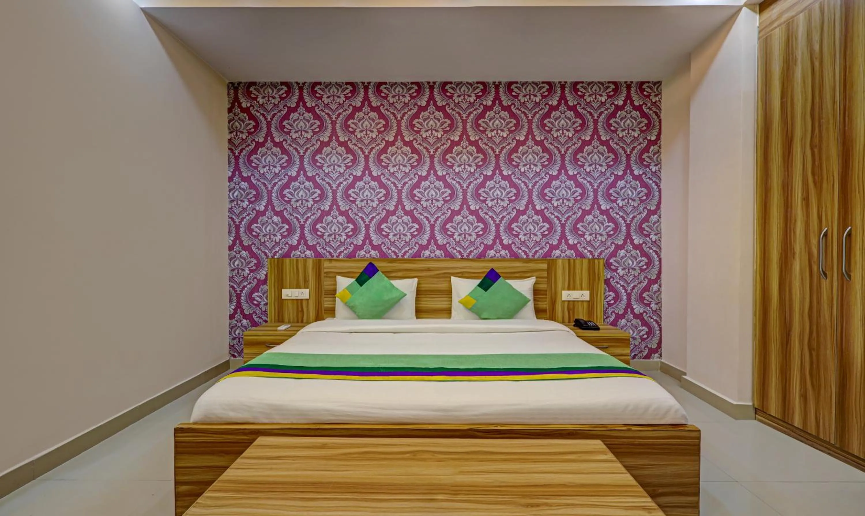 Bedroom, Bed in Treebo Primeone