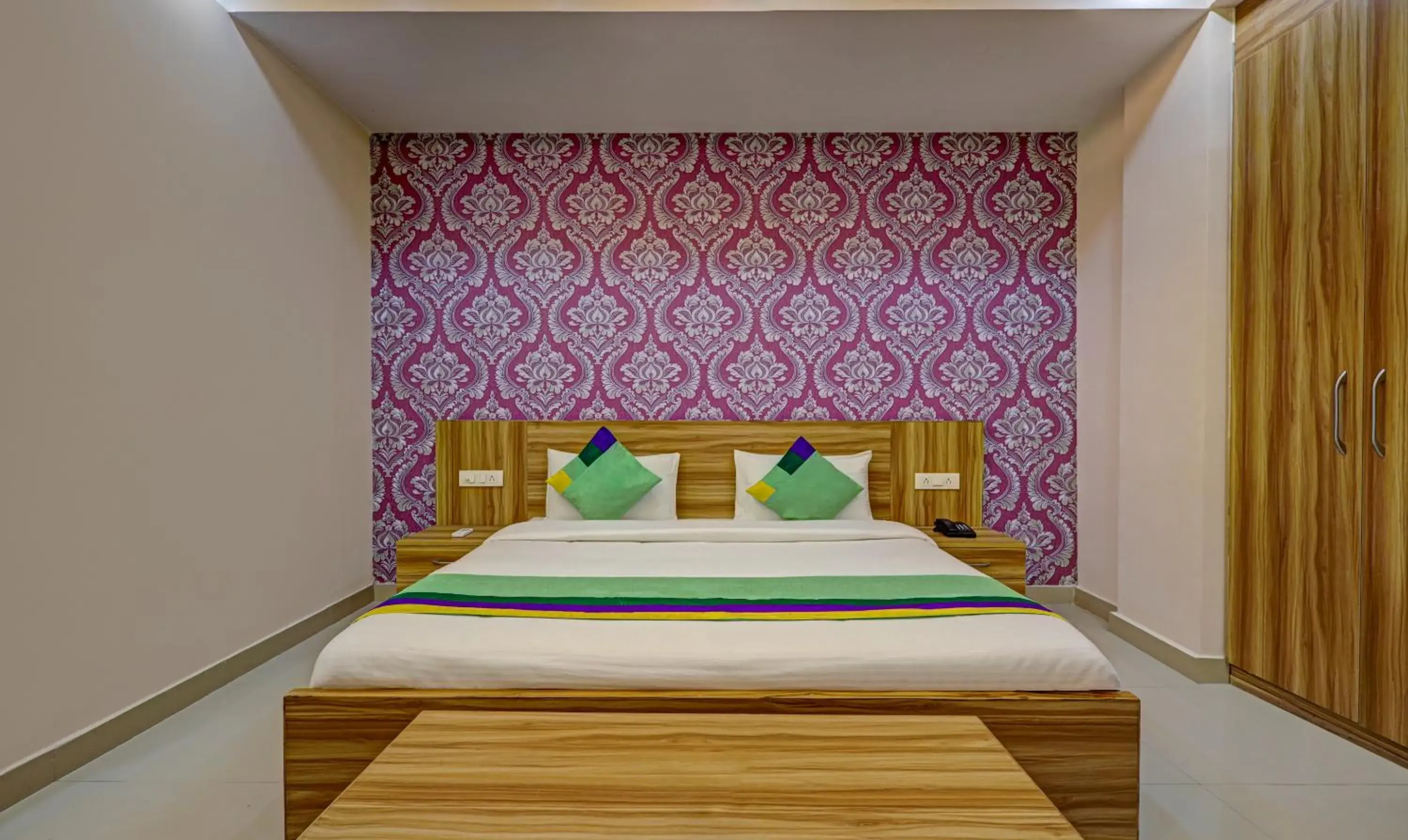 Bedroom, Bed in Treebo Primeone Bedroom, Bed in Treebo Primeone