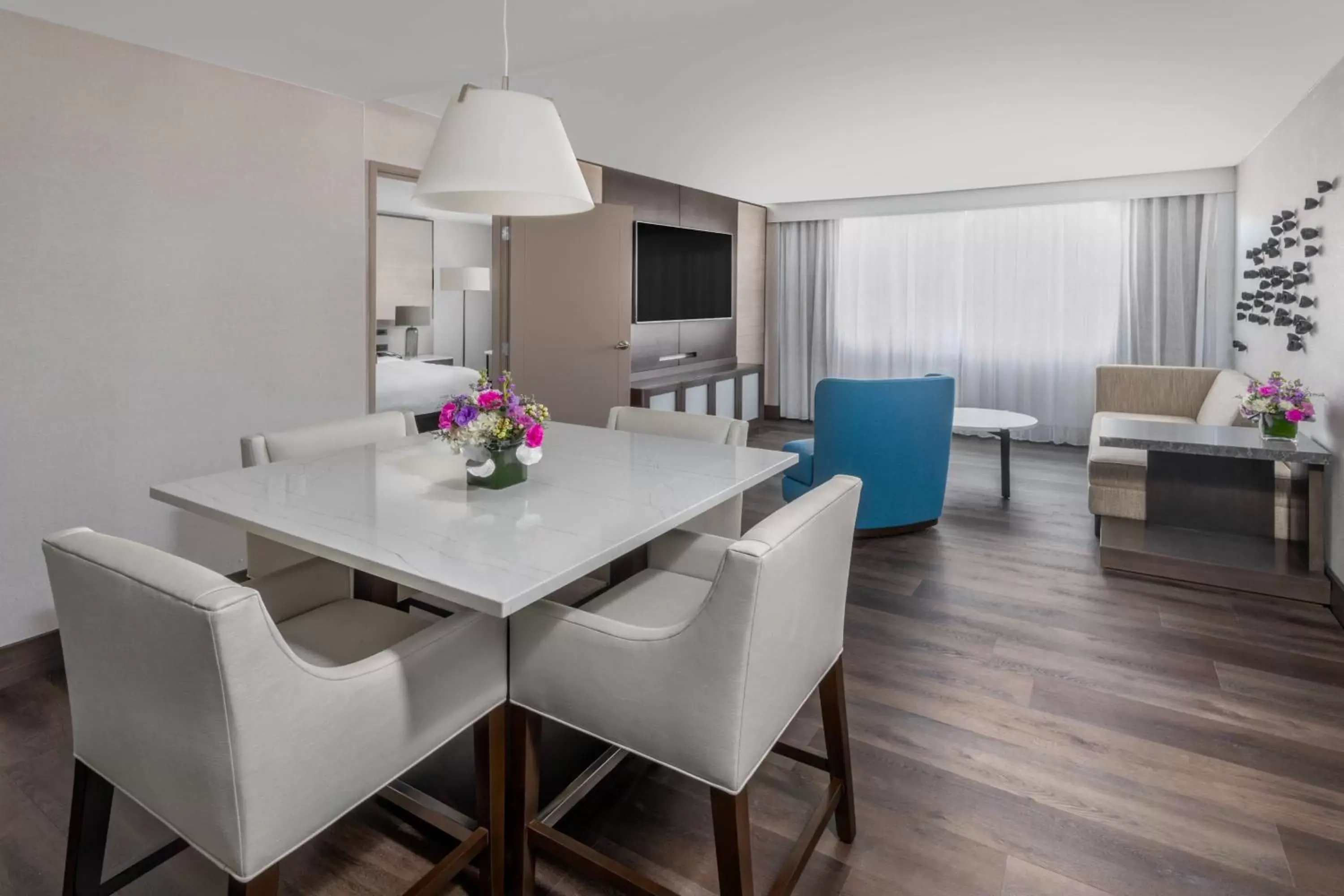 Living room, Dining Area in Madison Marriott West