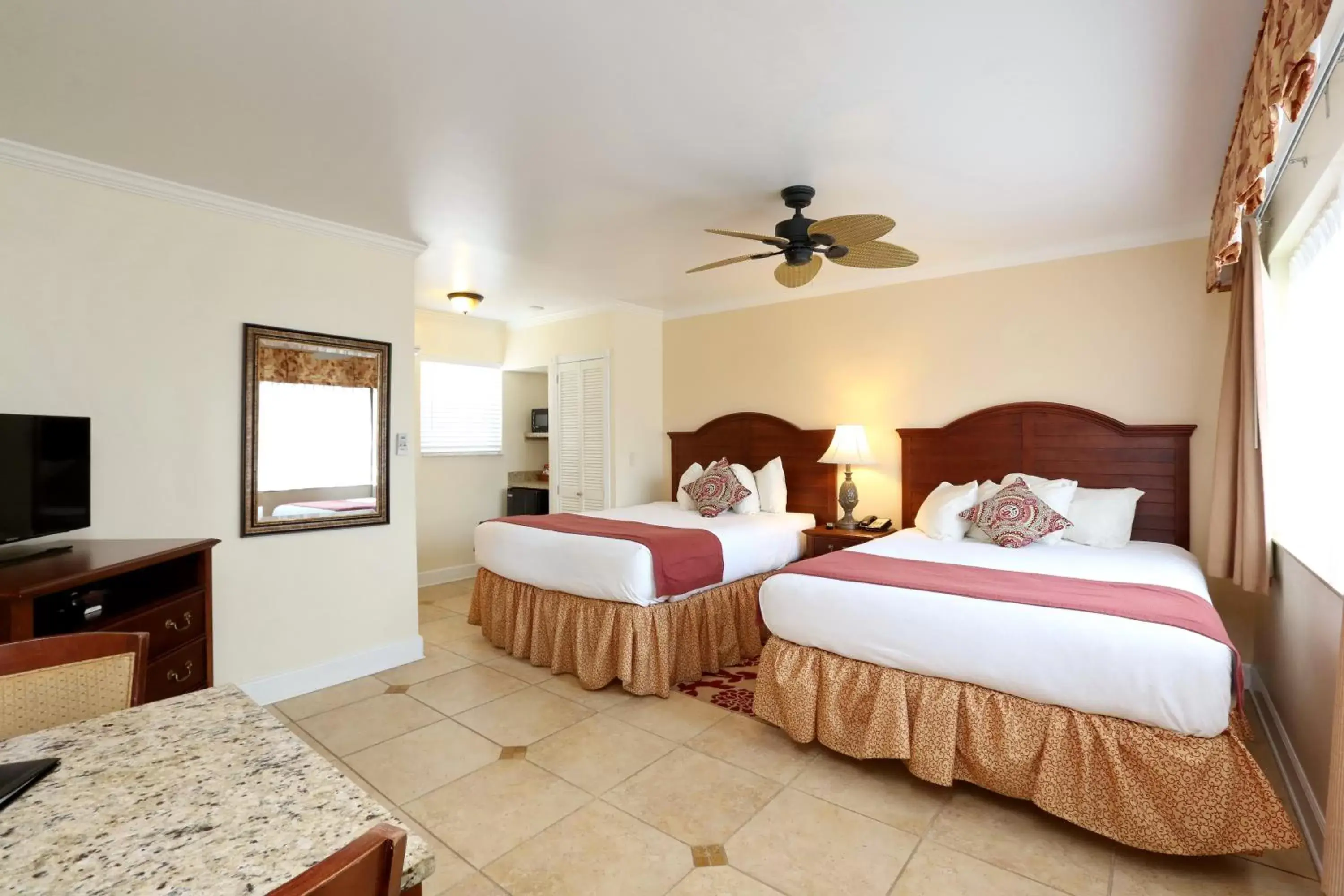 Bed in La Fiesta Ocean Inn & Suites