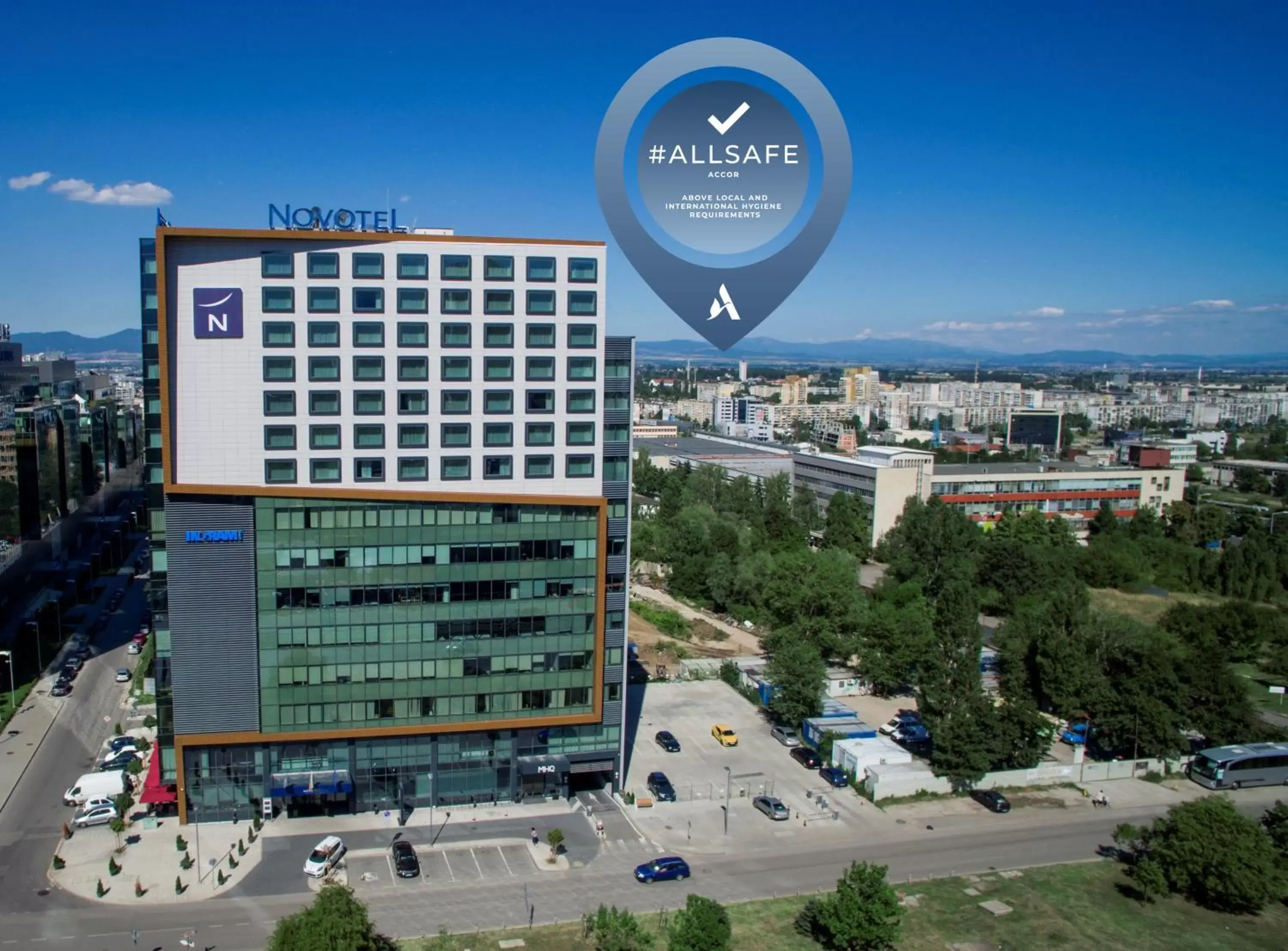 Property building, Bird's-eye View in Novotel Sofia