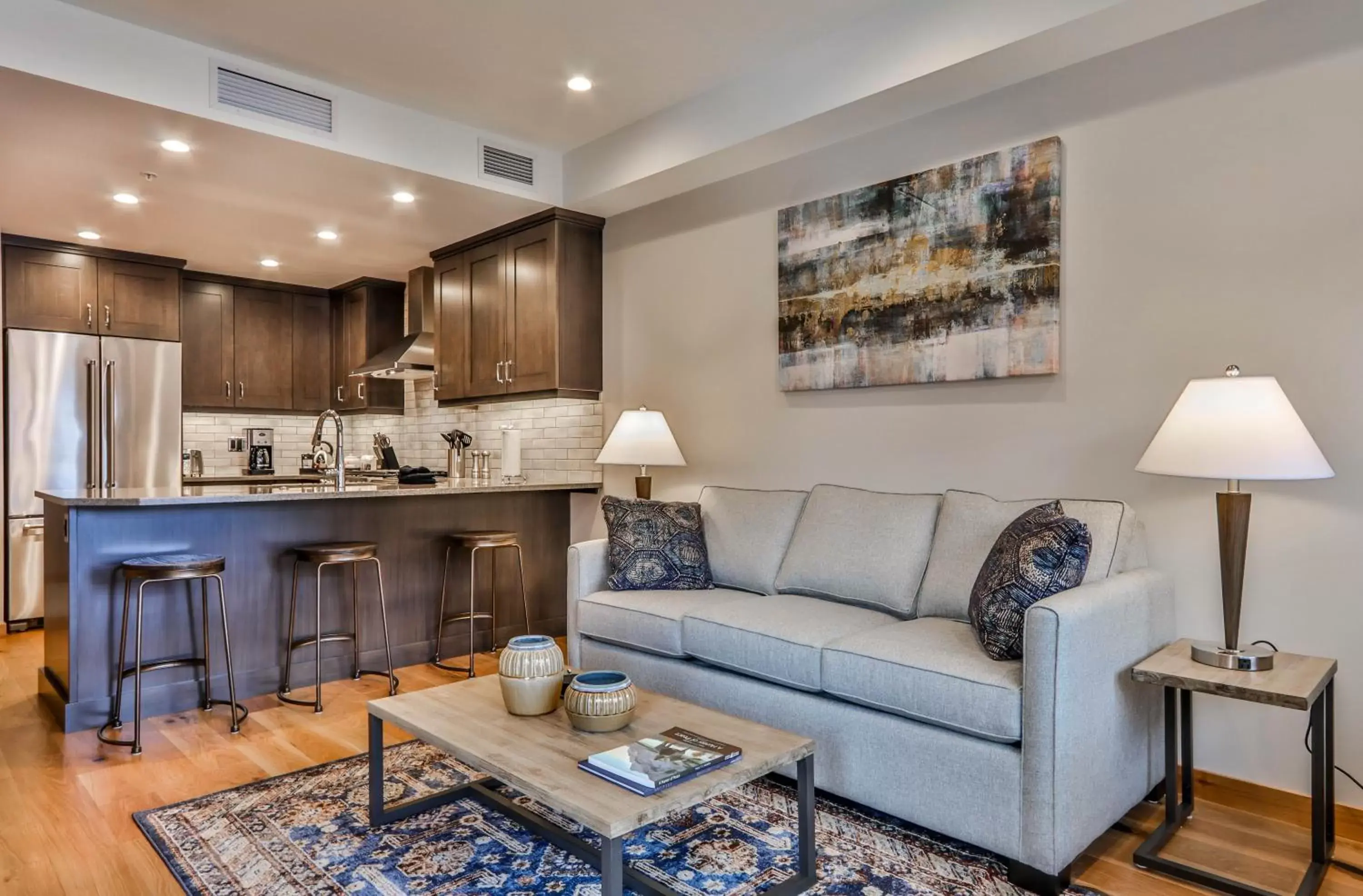 Living room, Seating Area in Tamarack Lodge by Spring Creek Vacations