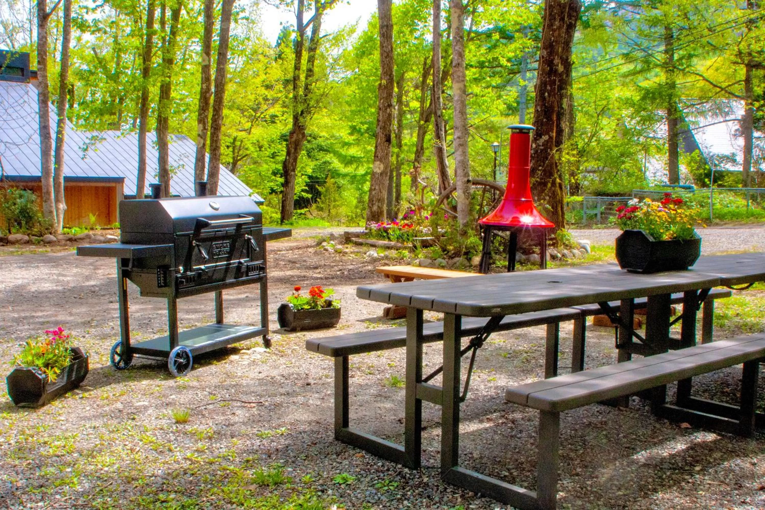 Patio in Panketo Lodge & Yoga Studio