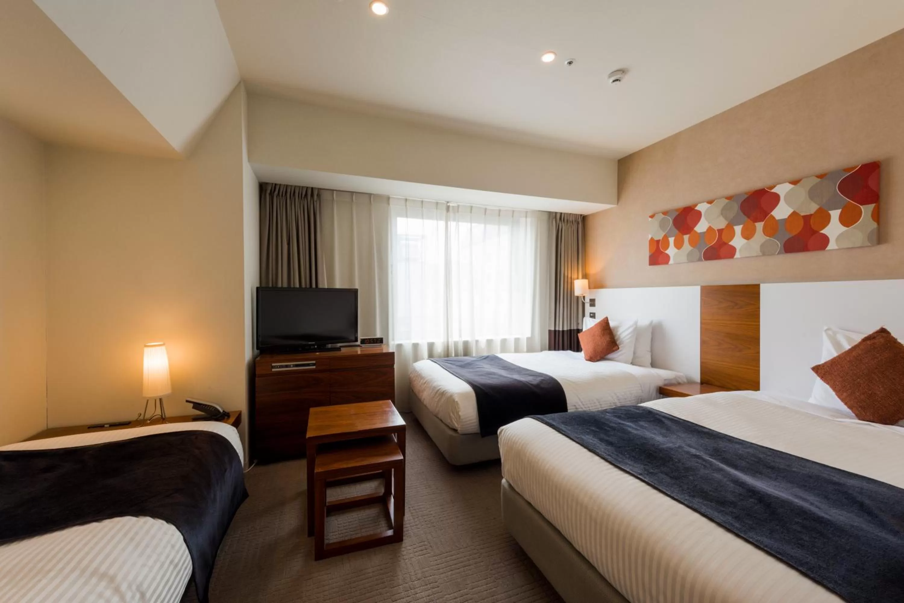 Photo of the whole room, Bed in HOTEL MYSTAYS Sapporo Station