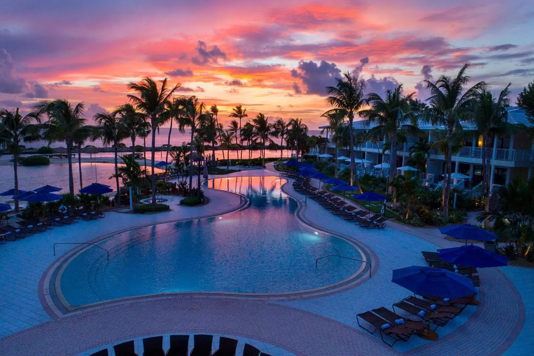 Bird's eye view, Sunrise/Sunset in Hawks Cay Resort