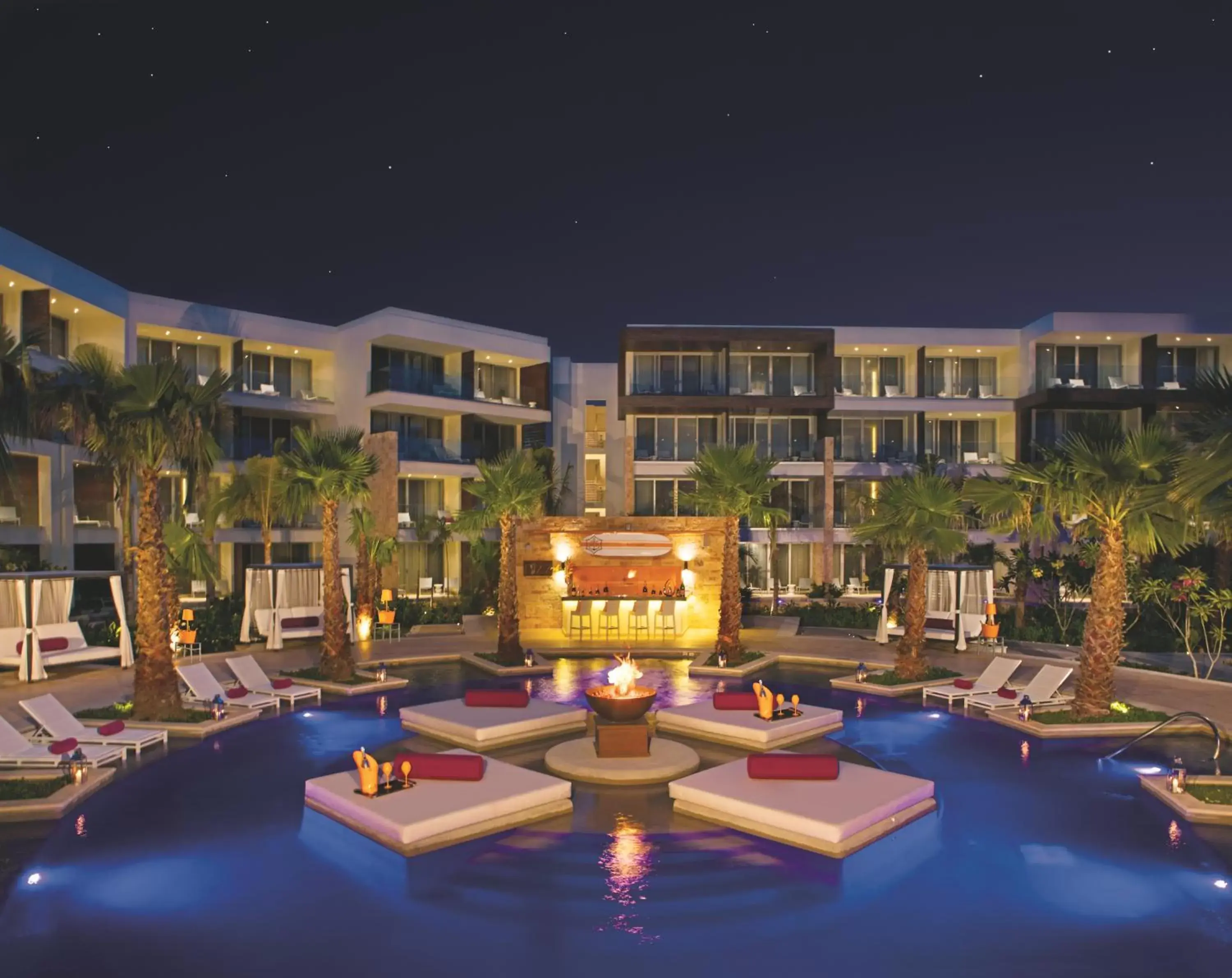 Night, Property Building in Breathless Riviera Cancun Resort & Spa - Adults Only - All inclusive