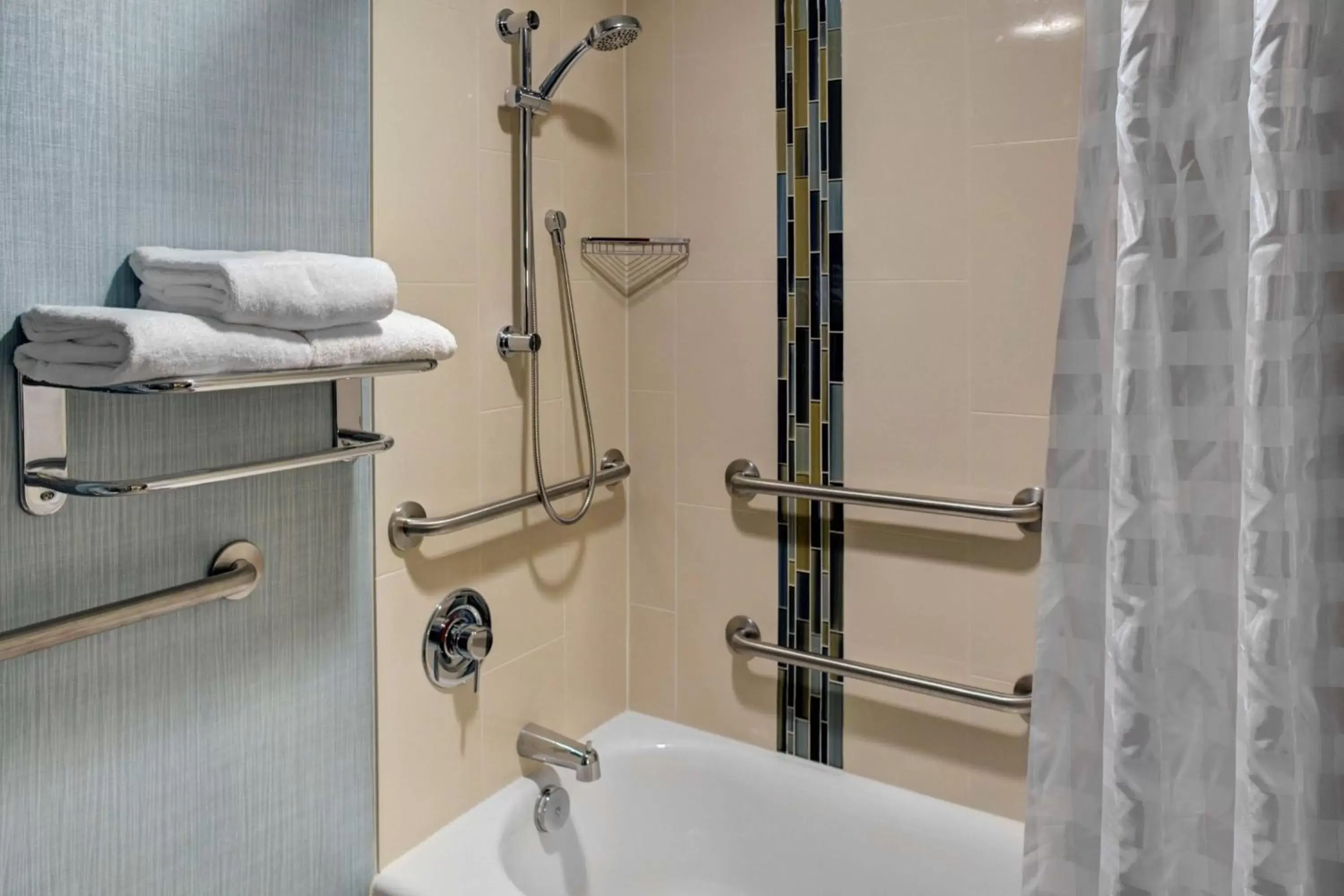 Shower in Candlewood Suites - Cincinnati Northeast - Mason, an IHG Hotel